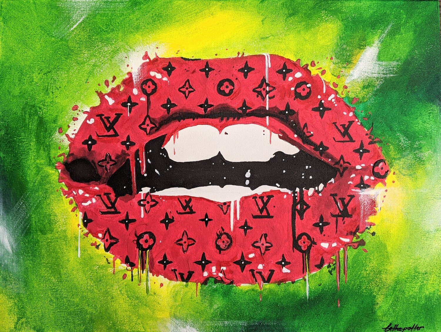 Graffiti Lips x Louis Vuitton Mirrored — Tasha Potter Art
