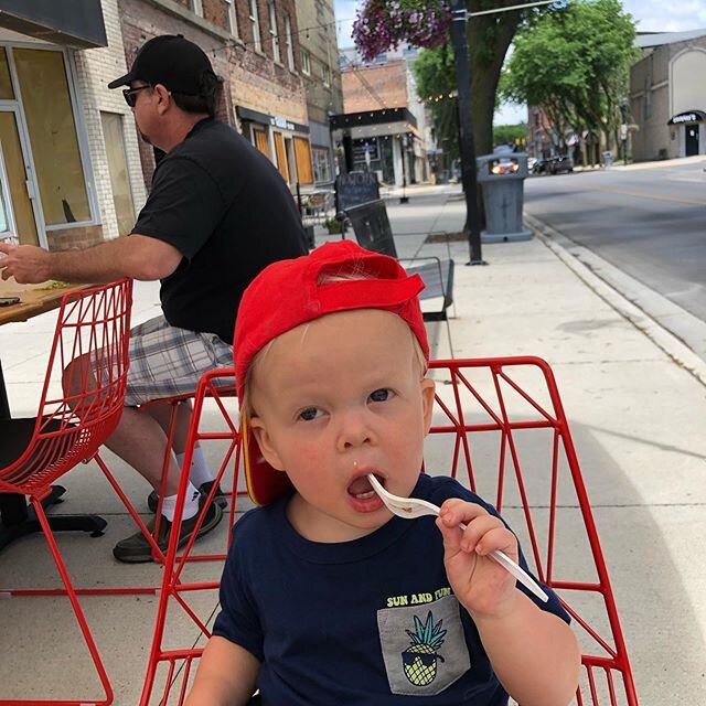 Rory enjoyed  his first visit to @loaded2go get downtown chatham and try them! #tacopowerbowl #chatham #supportdowntown