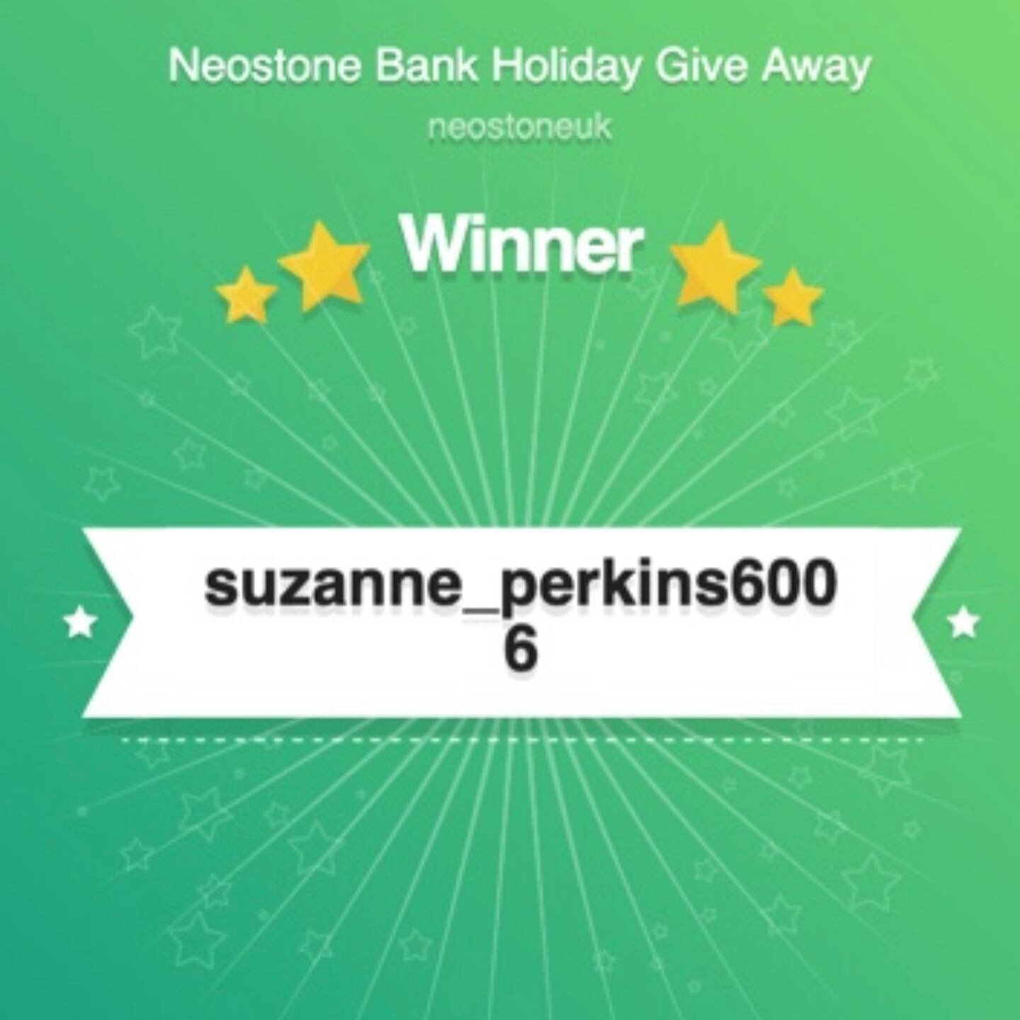 congratulations @suzanne_perkins6006 🎉🎉 you&rsquo;re the winner of our little bank holiday giveaway! #winner #competition #congratulations
