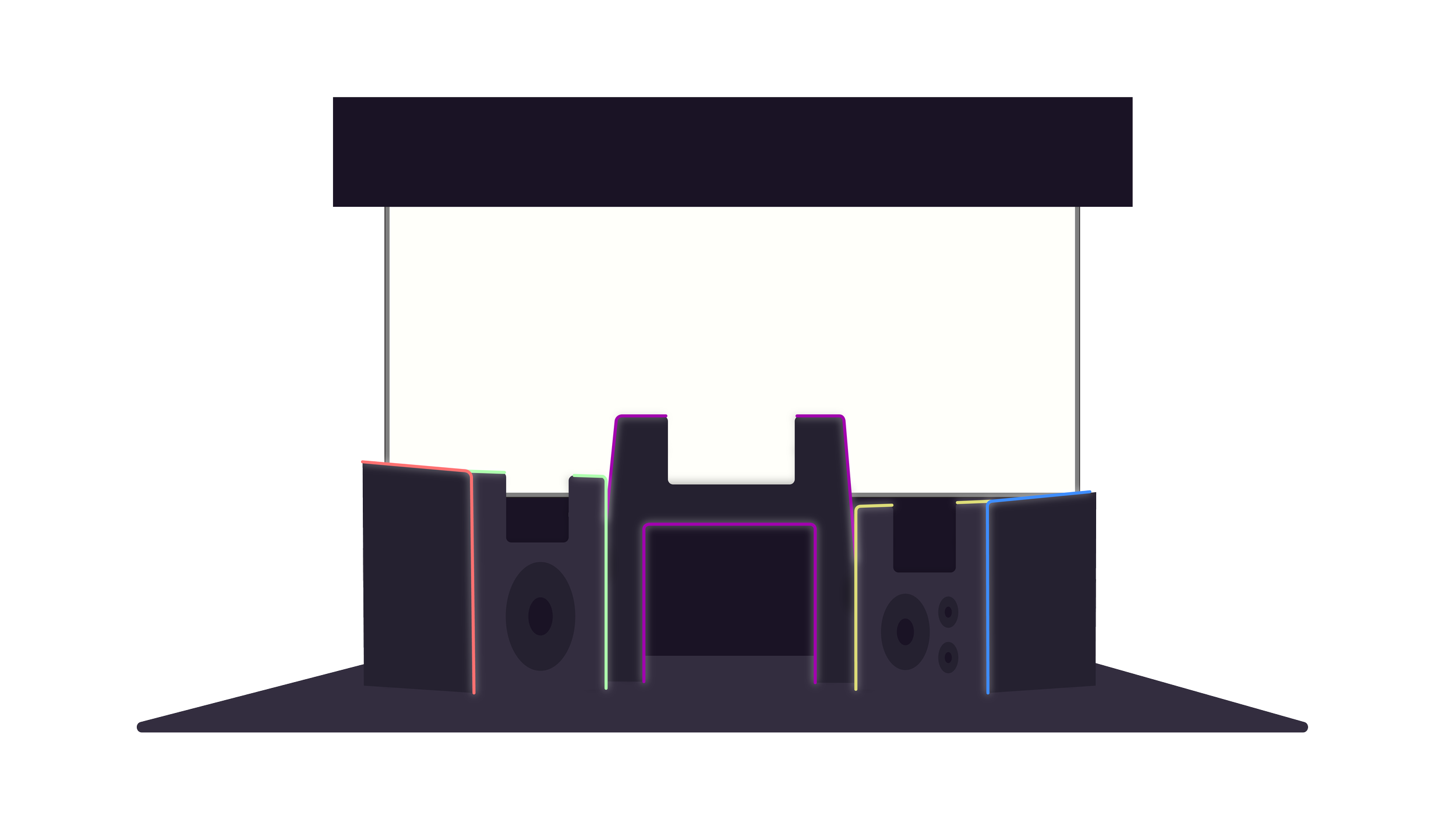 Rostra covers added and lined in strip lighting