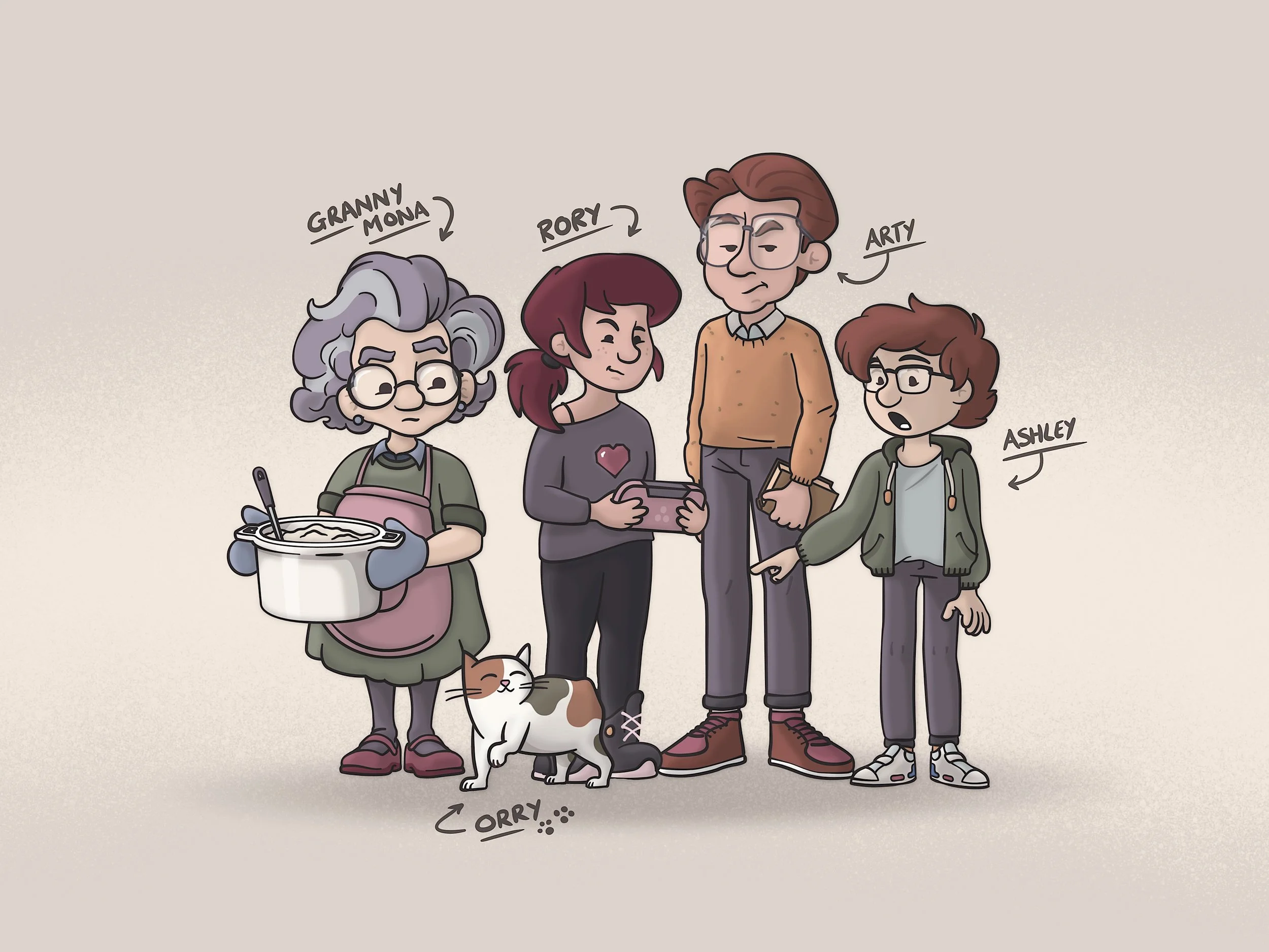 My art for the main characters in the show