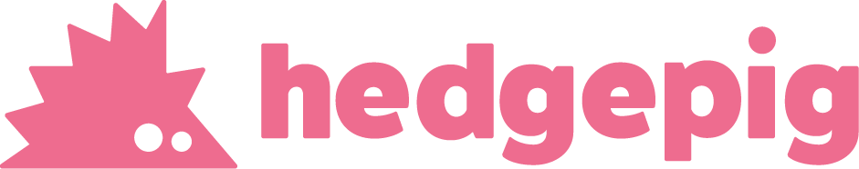 Hedgepig brand mark with angular Hedgehog icon