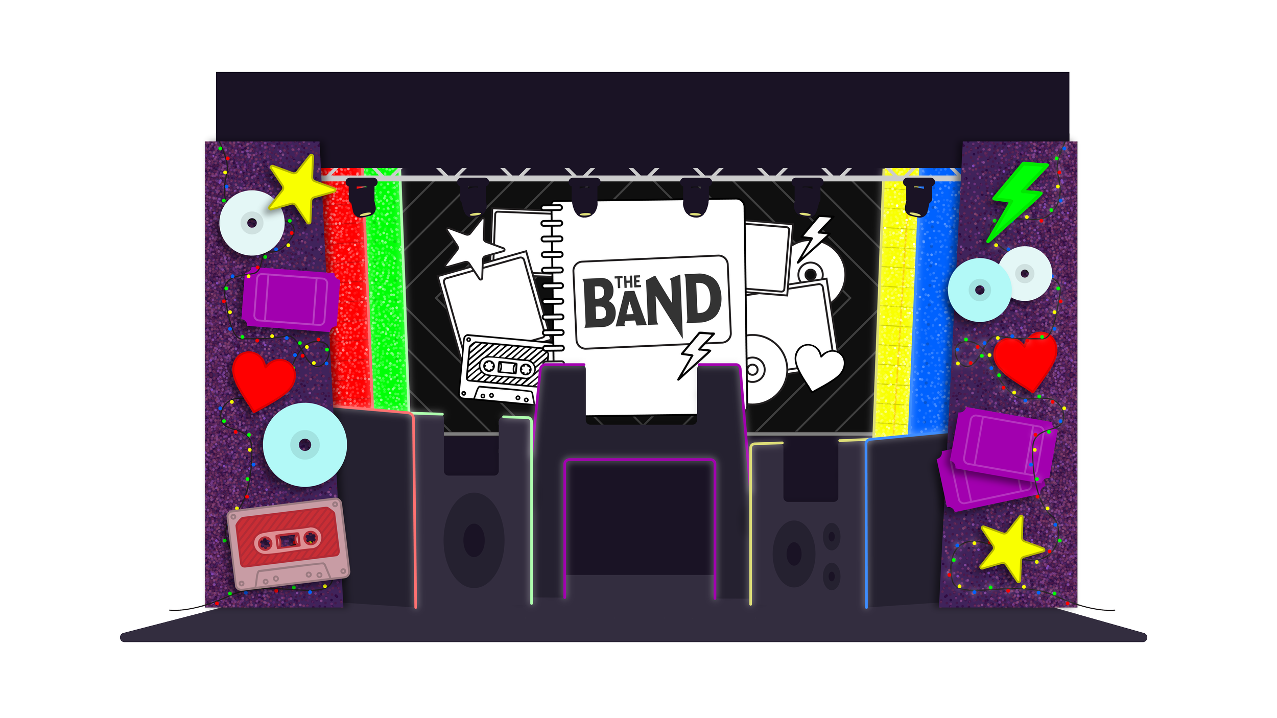 Tormentors in and rear projection in place