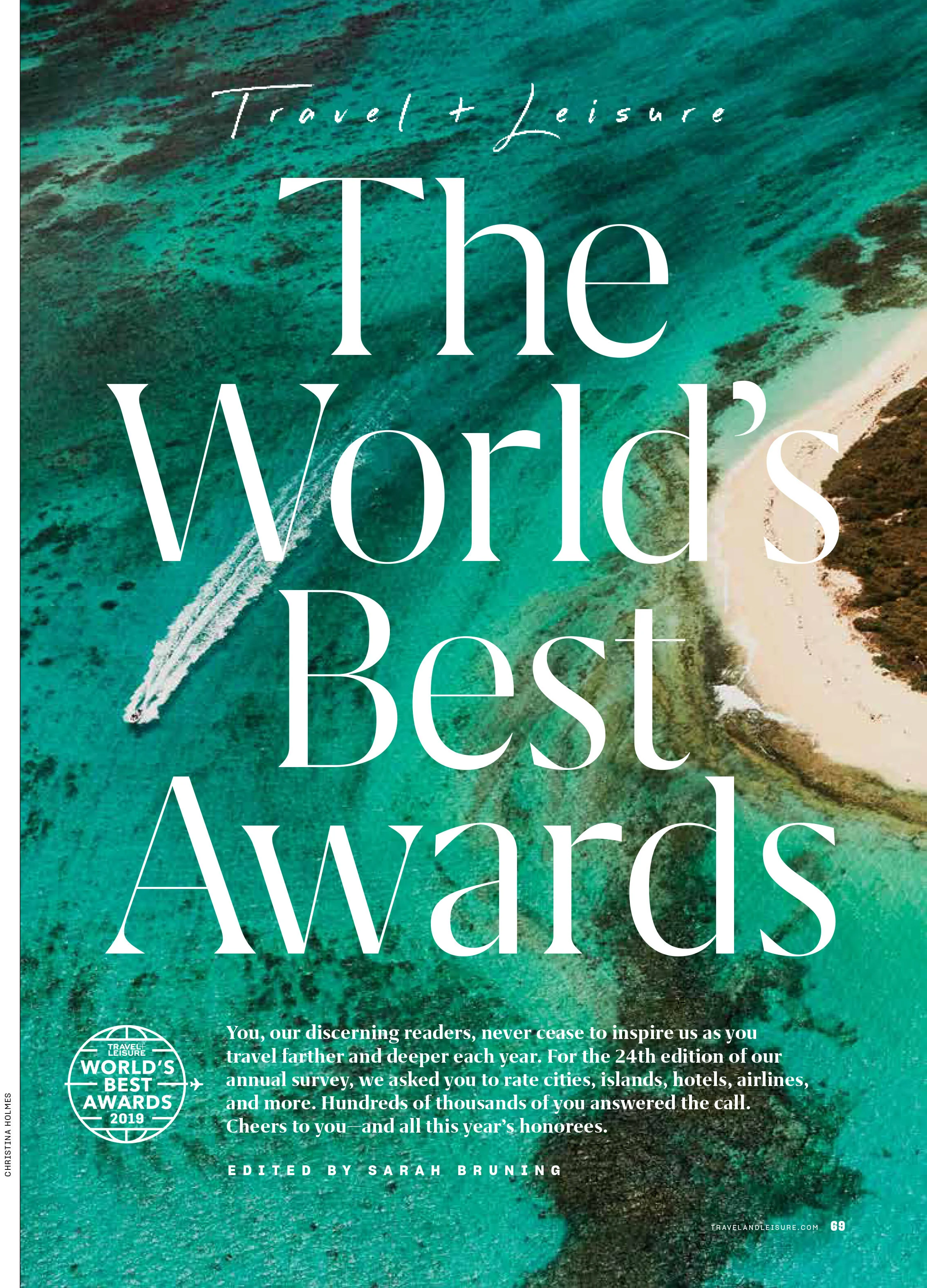 Travel + Leisure "World's Best" typography — CHRISTINE BOWERWRIGHT