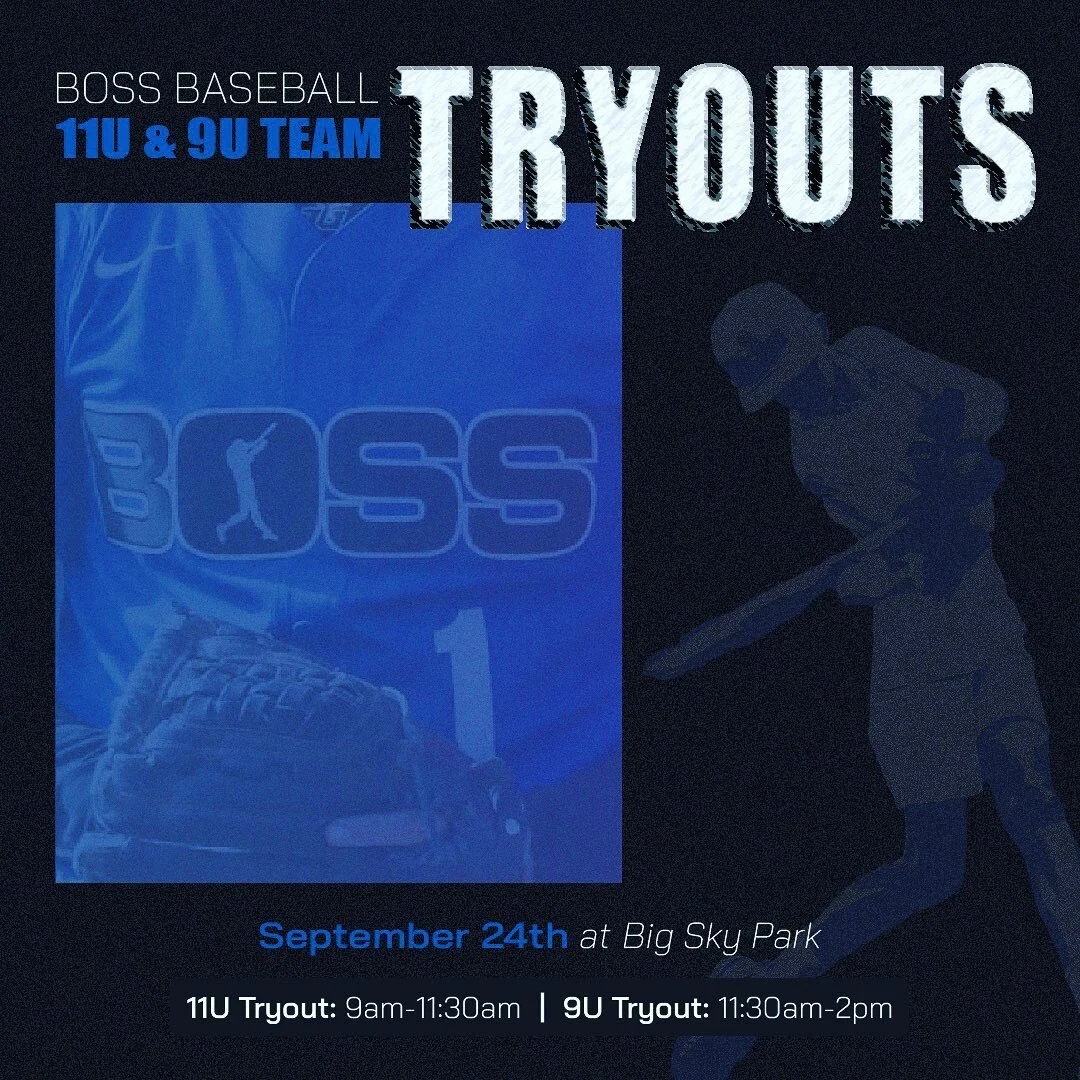 Tryouts for our 9U &amp; 11U teams are coming up! Go to our website to register for the tryout!