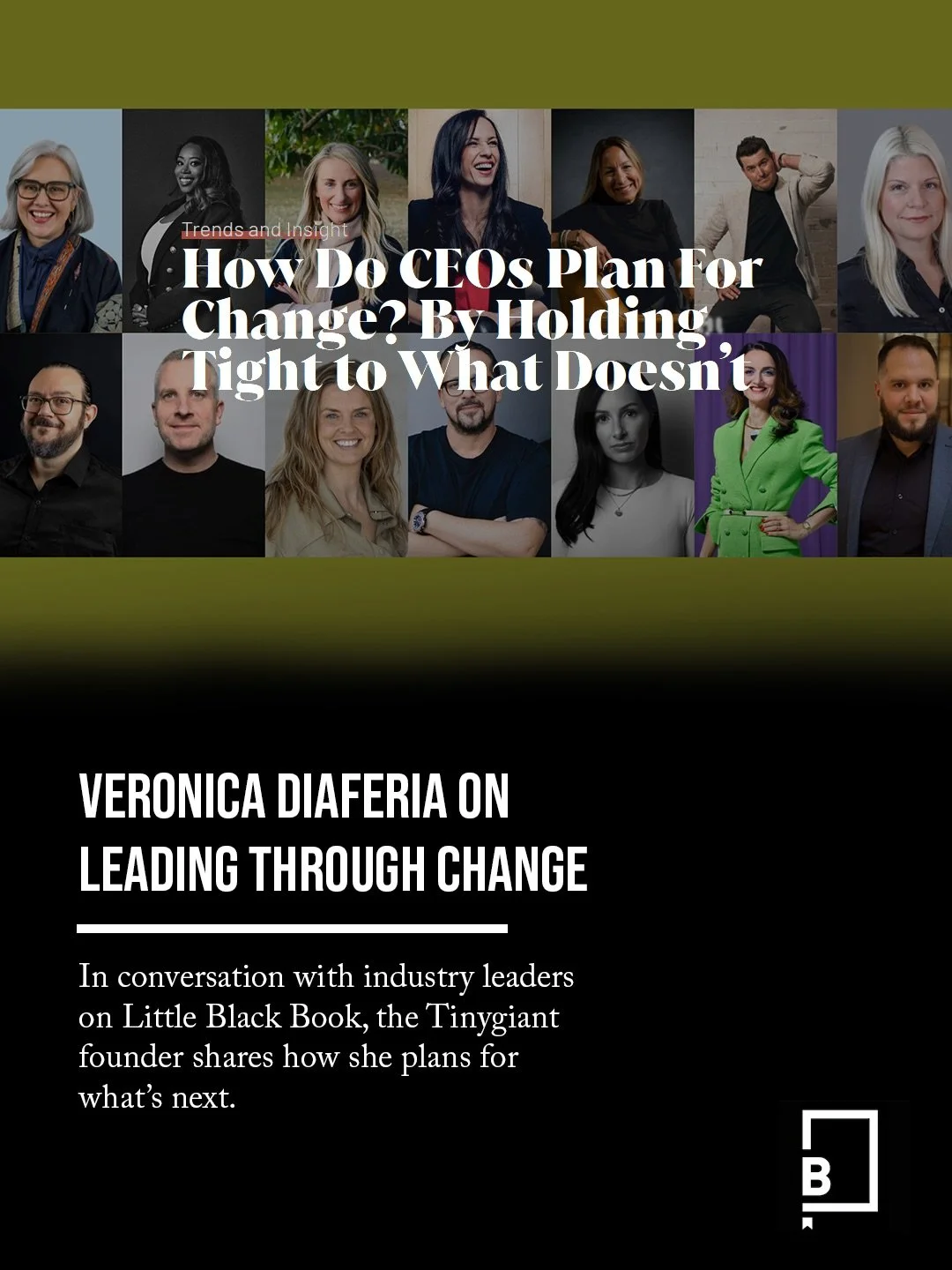 @tinygigantism &lsquo;s CEO @veridiaferia discusses how she navigates uncertainty and plans for the future in @lbbonline Online&rsquo;s latest feature on CEOs and change - link in bio!
