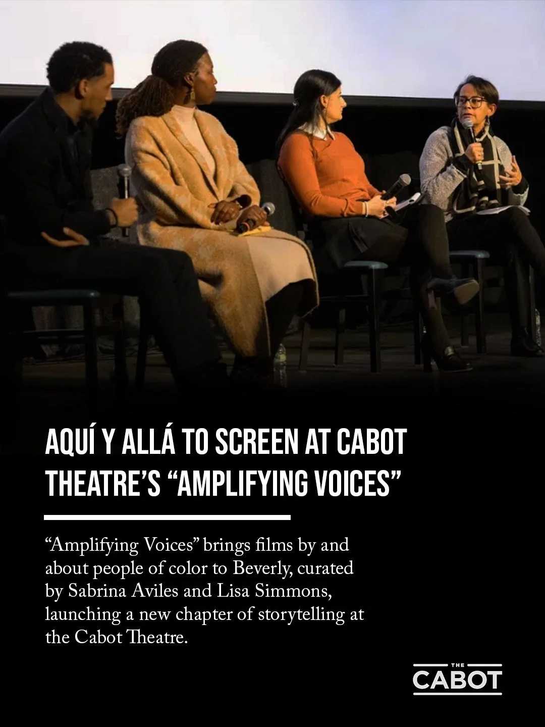 Aqu&iacute; y All&aacute;, a @karayacreativestudio production directed by @isafueradefoco , will screen as part of &ldquo;Amplifying Voices&rdquo;.

Coming to @the_cabot in Beverly on March 12, the screening will spotlighting powerful films by and ab