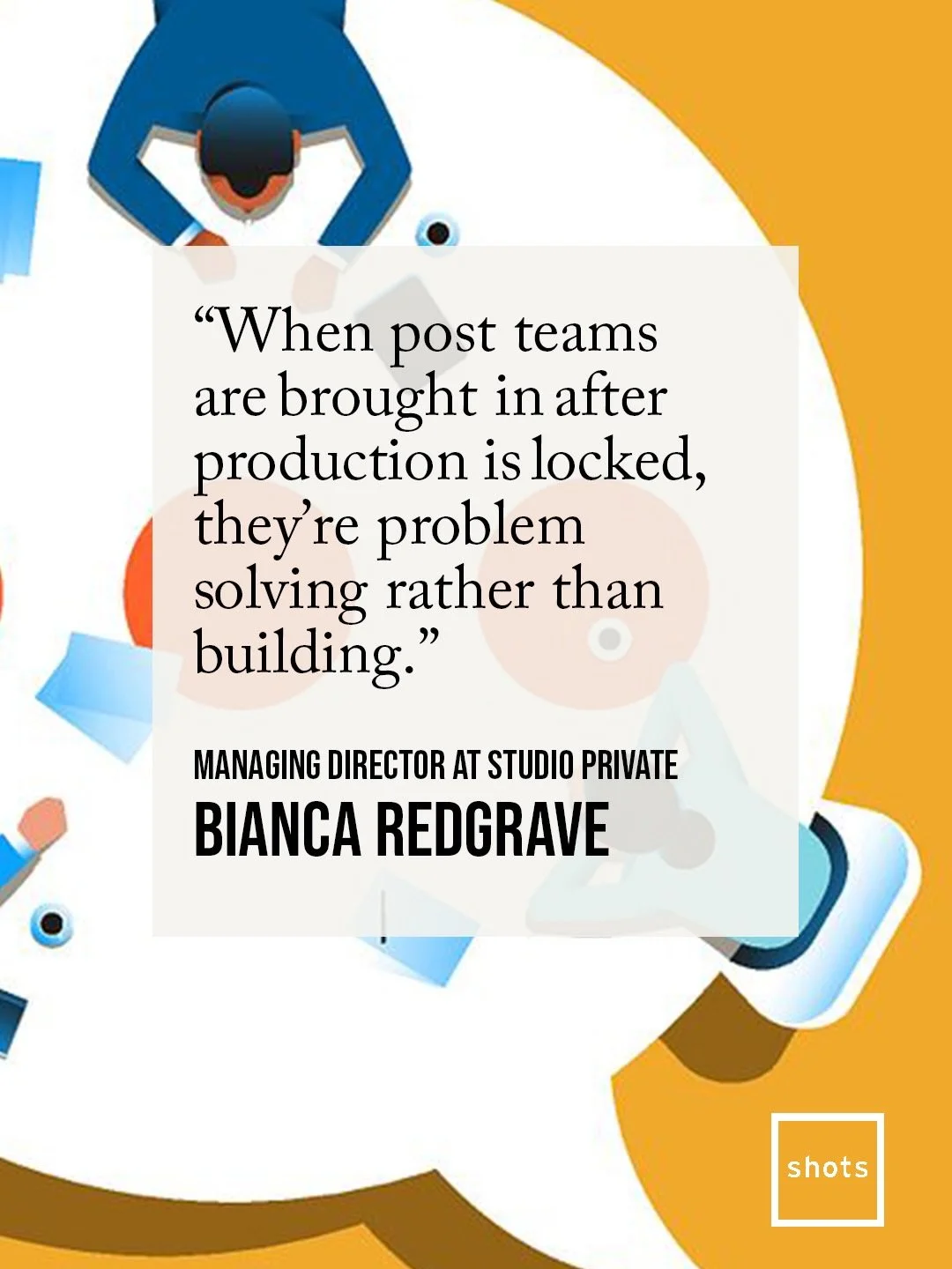 &ldquo;Post-production is where ideas are tested against reality. Brand coherence is maintained or lost&nbsp;there.&rdquo;

In her latest piece for @shotsmagazine , @studio_private &lsquo;s Bianca Redgrave makes the case for bringing post-production 