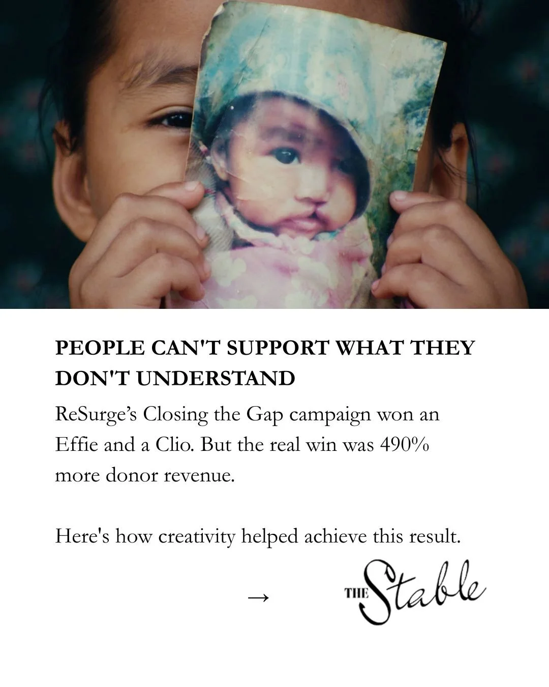 What does it take to reach a new generation of supporters when funding is under pressure?

@resurgeinternational CMO @annaurorasantos breaks down how Closing the Gap &mdash; the campaign that reframed reconstructive surgery as life-changing care &mda