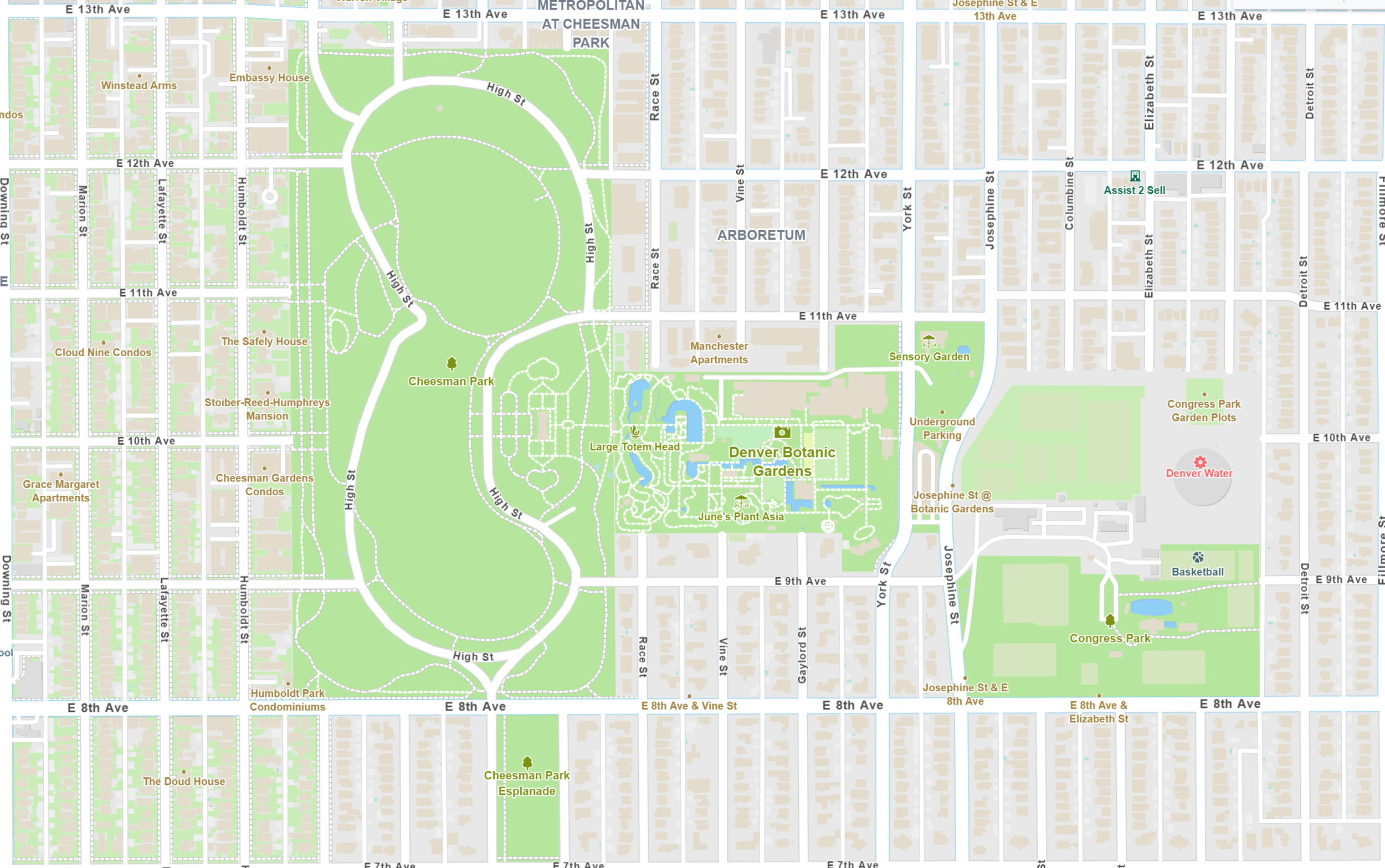 Light Mode Styling of Denver Botanical Gardens