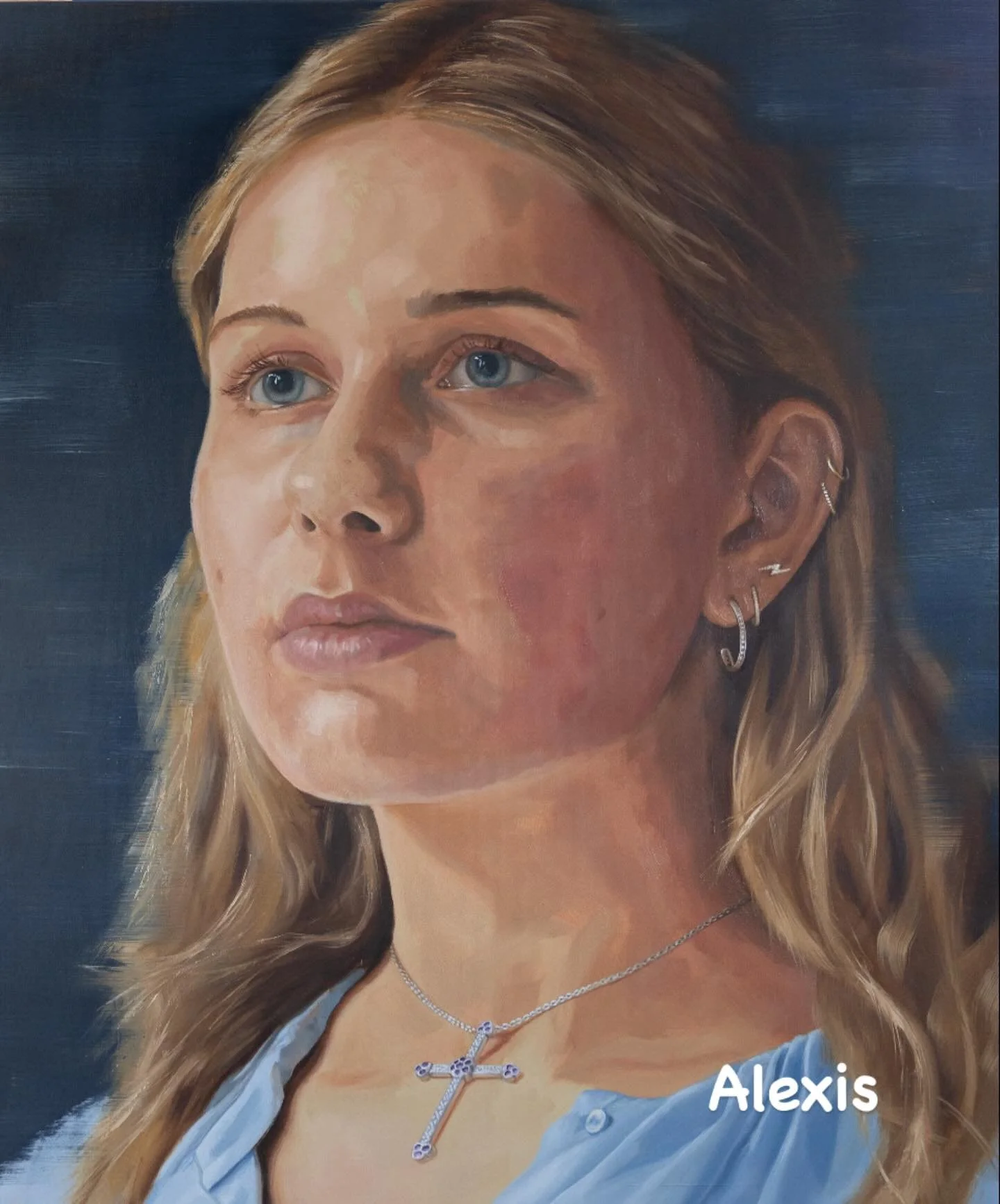 This portrait is of Alexis, one of the sitters from our recent exhibition.  To learn more about Alexis&rsquo;s story please visit our website (link in bio).

The exhibition has now raised over &pound;130k for @breastcancernow.  If you would like to d
