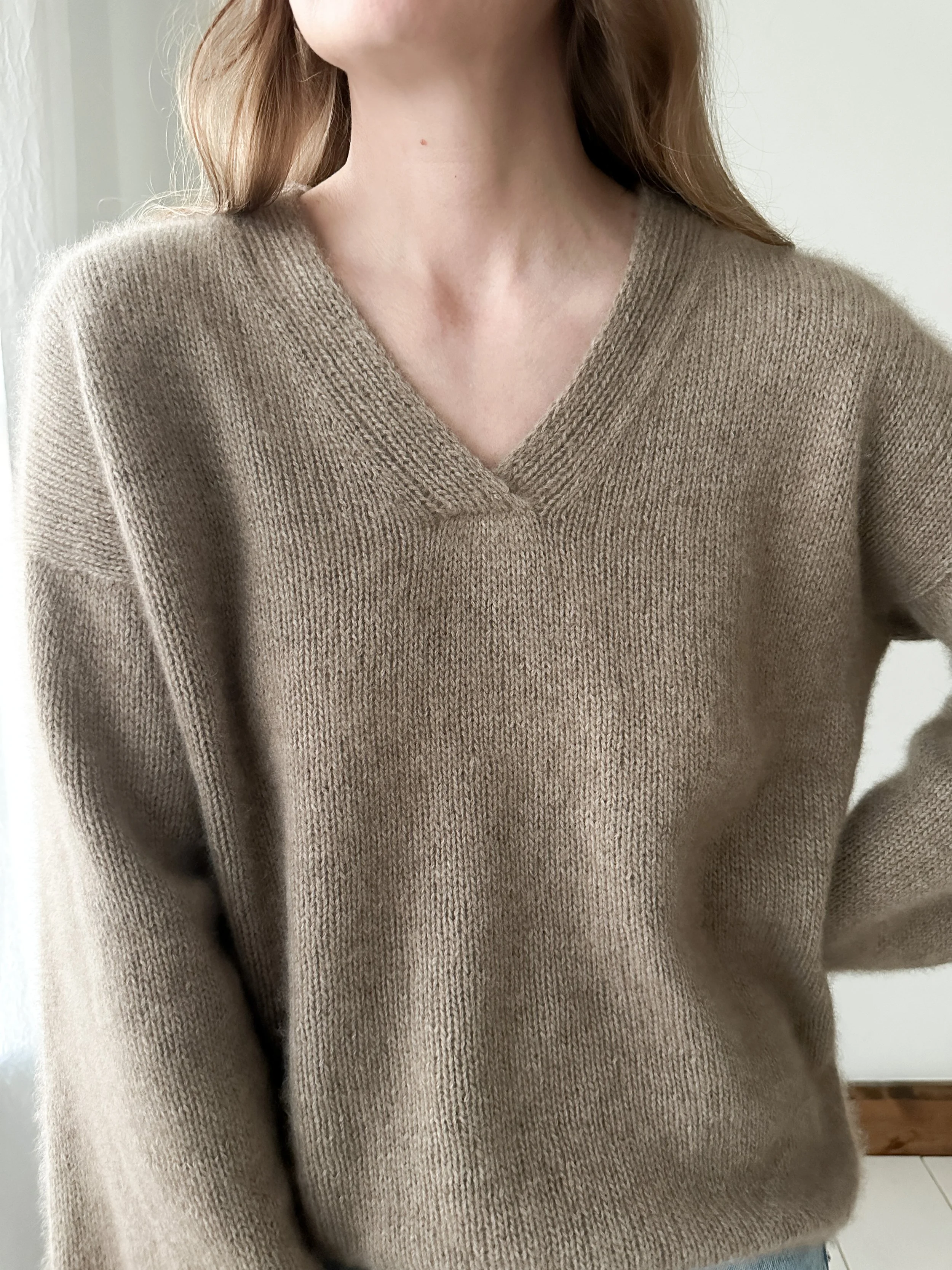 NKNIT pattern pullover sweat チャコール ブラウン