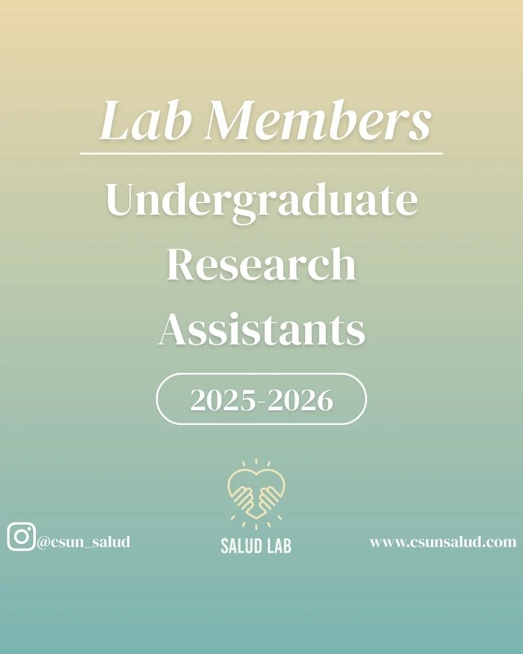 ✨Get to know our talented undergraduate RA&rsquo;s and their aspirations! 🤗📖💡

#SALUDLab #Research #CSUN