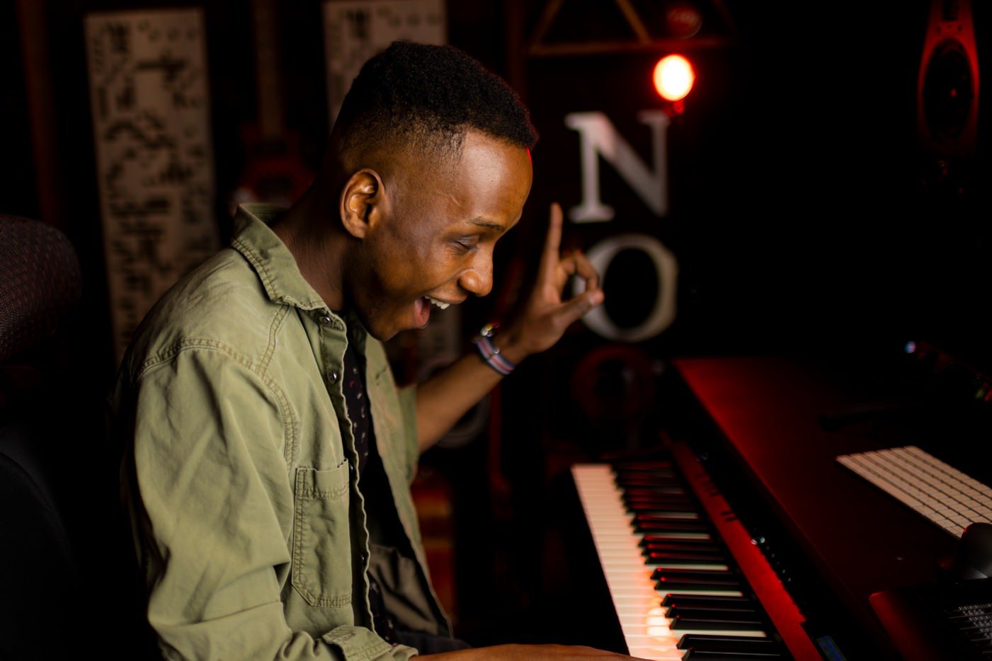 Music Studio Producer Smiling