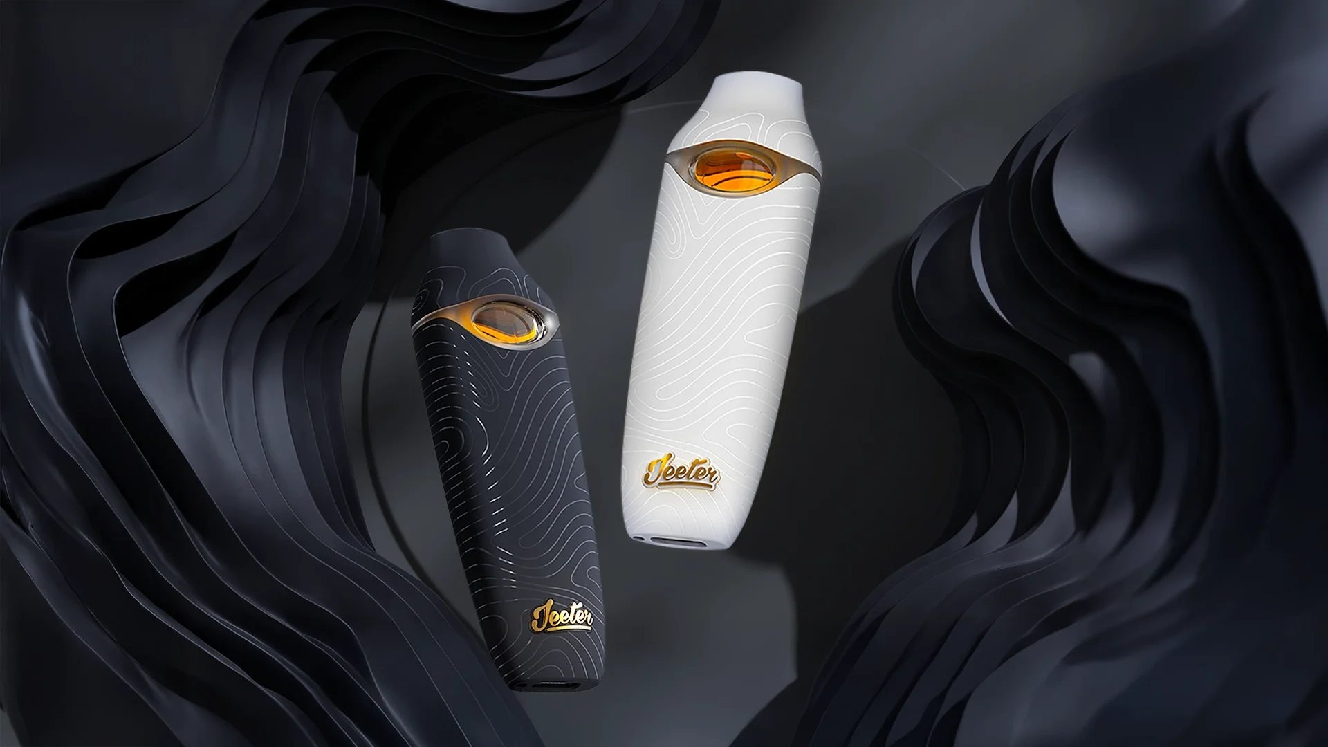 This all-in-one redesign for Jeeter features a uniquely tapered form that feels near invisible in the hand and on the lips, and slips easily in and out of a pocket while still able to stand up on its minimal foot.
