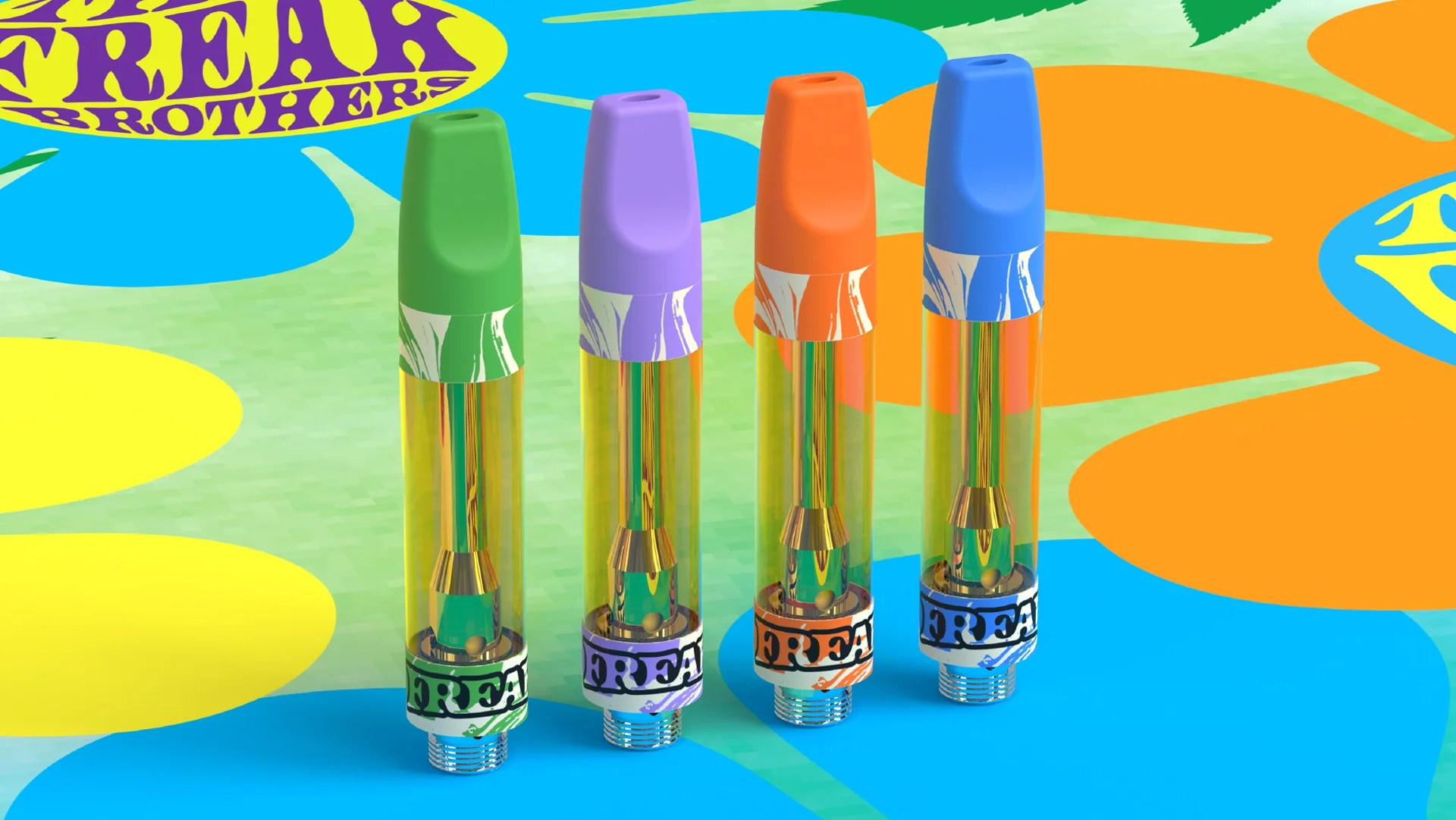 The Freak Brothers Ecosystem translates a legacy 1960s IP into modern 510-cartridges, AIOs, and CR-packaging. The design preserves the brand’s psychedelic aesthetic through a cohesive, high-impact CMF strategy across all hardware.