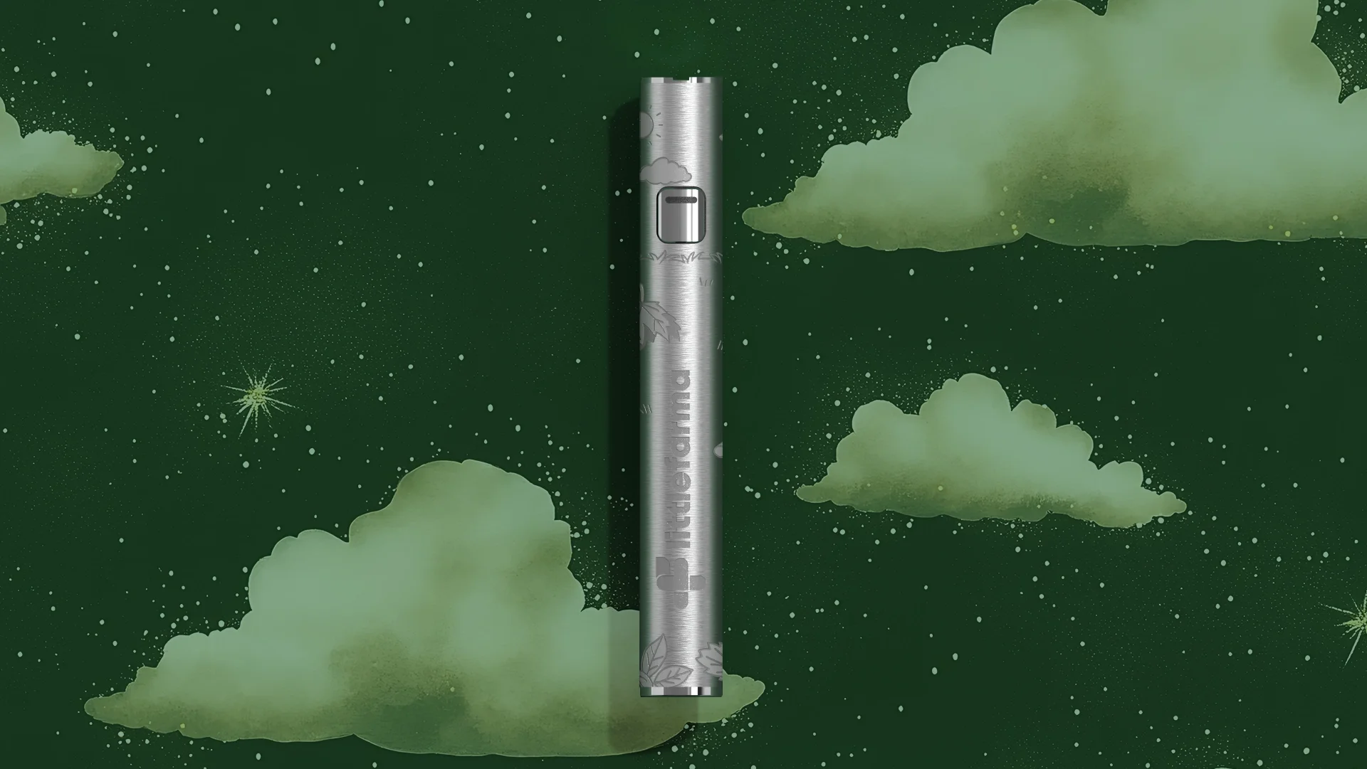 This limited-run promotional 510 battery translates the Little Farma brand into a refined hardware execution. Featuring a brushed stainless steel chassis and etched graphics, the design provides a premium, durable tool for budtenders.