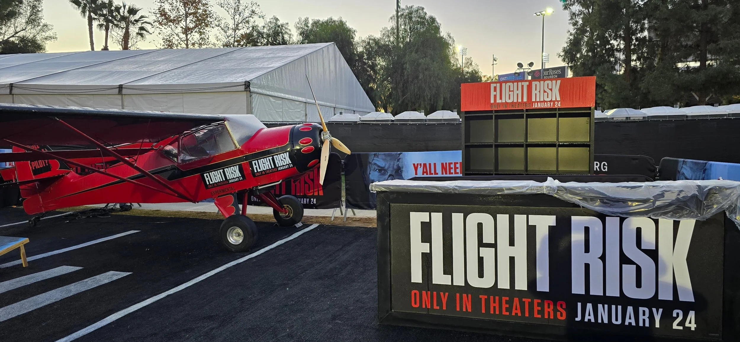 Showboss Productions Brand Activation Lionsgate Flight Risk at the RoseBowl Stadium