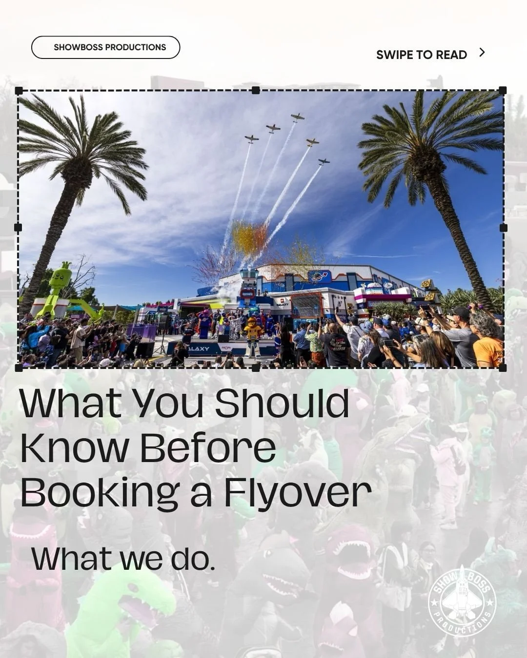 Who needs a flyover? You do. 

If you&rsquo;re planning a game, event, memorial, or brand activation this is how you make it unforgettable.

Here&rsquo;s a quick look at some of our most common FAQs 👉
From timing and aircraft options to approvals an