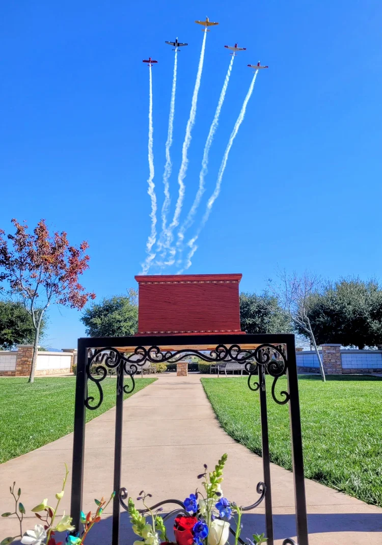 Missing Man formation over Miramar National Cemetery