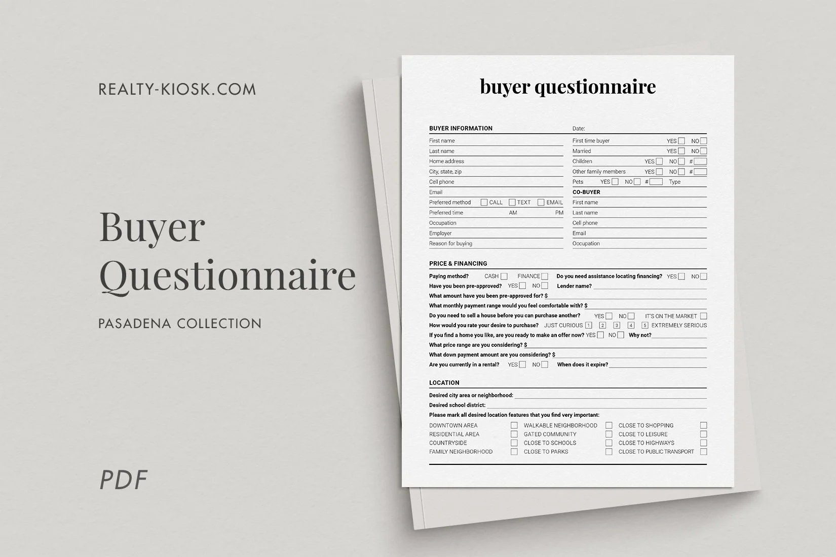 Real Estate Buyer Questionnaire Home Buyer Intake Form Home Buyer real-estate-buyer-questionnaire-home-buyer-intake-form-home-buyer