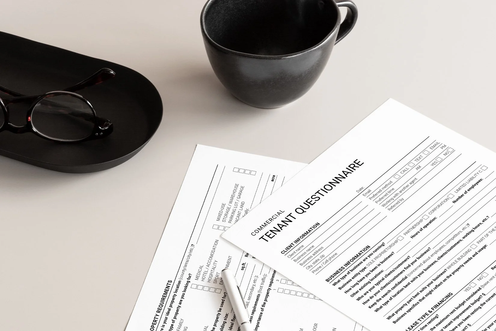 Commercial Real Estate Tenant Questionnaire, Commercial Tenant Intake