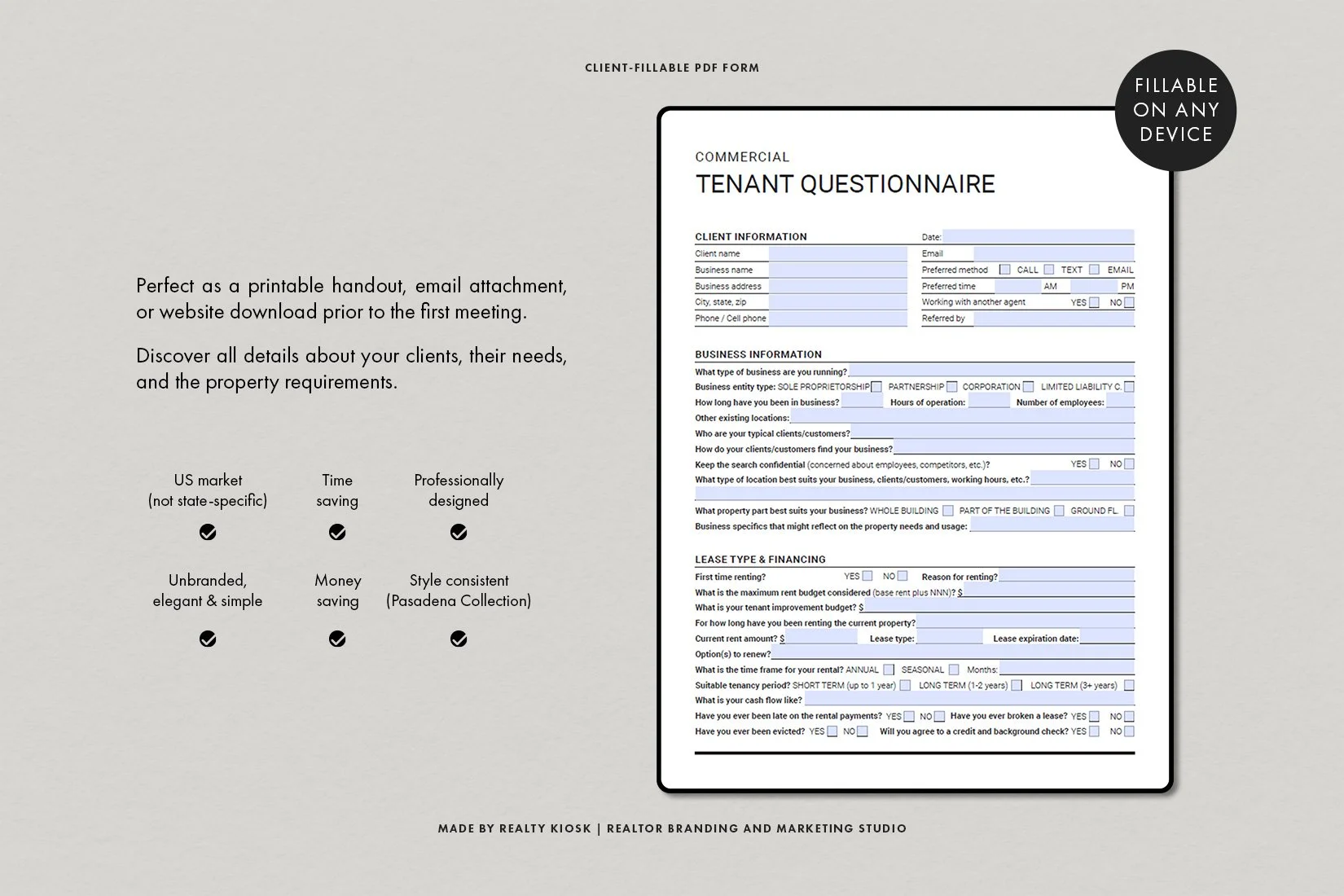 Commercial Real Estate Tenant Questionnaire Commercial Tenant Intake commercial-real-estate-tenant-questionnaire-commercial-tenant-intake