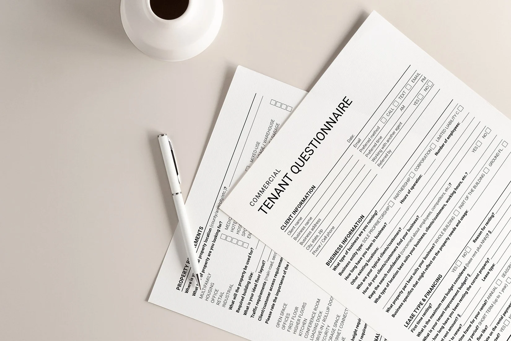 Commercial Real Estate Client Questionnaires Bundle, Commercial Buyer