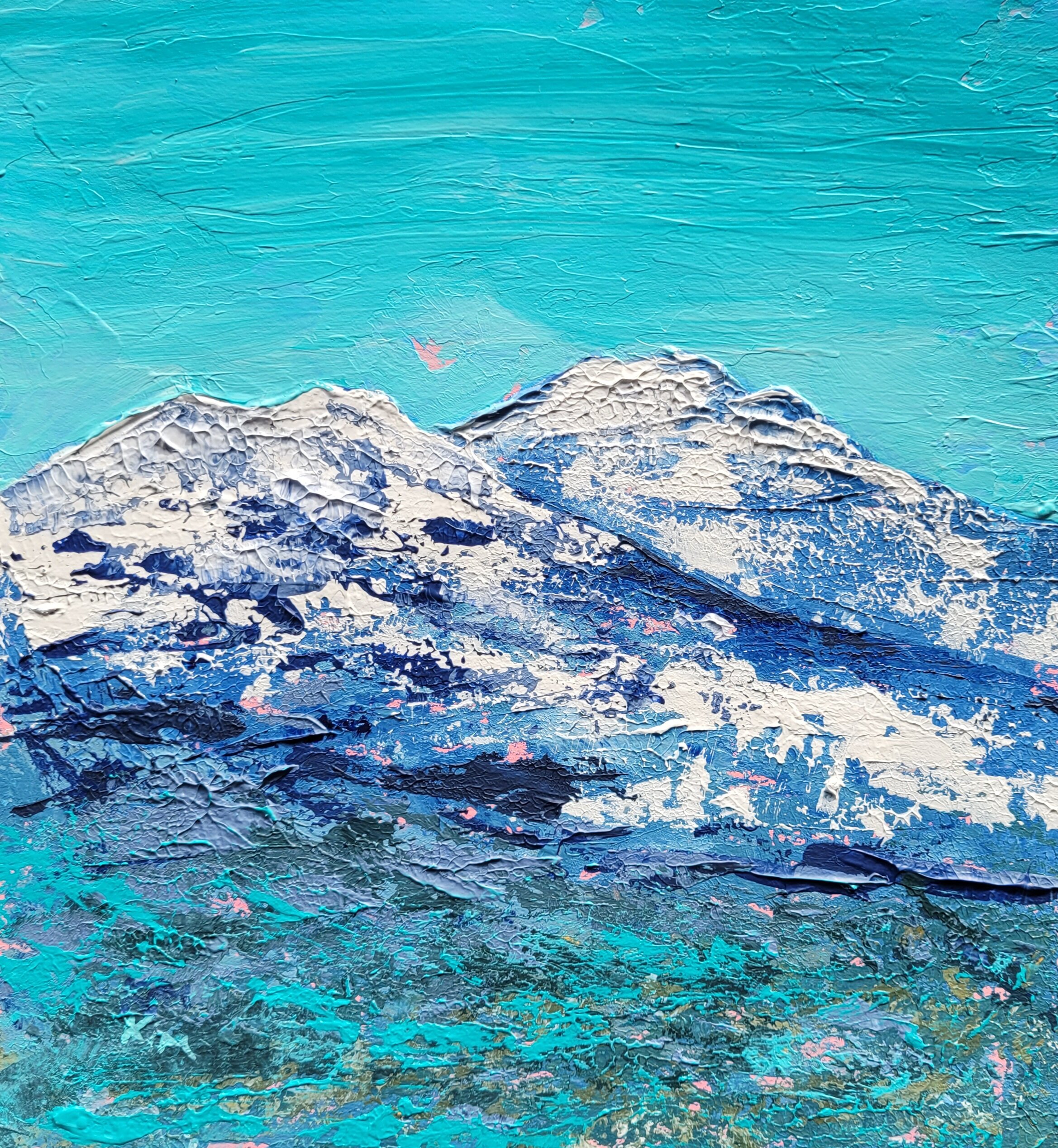 Above Treeline, Original Acrylic Painting