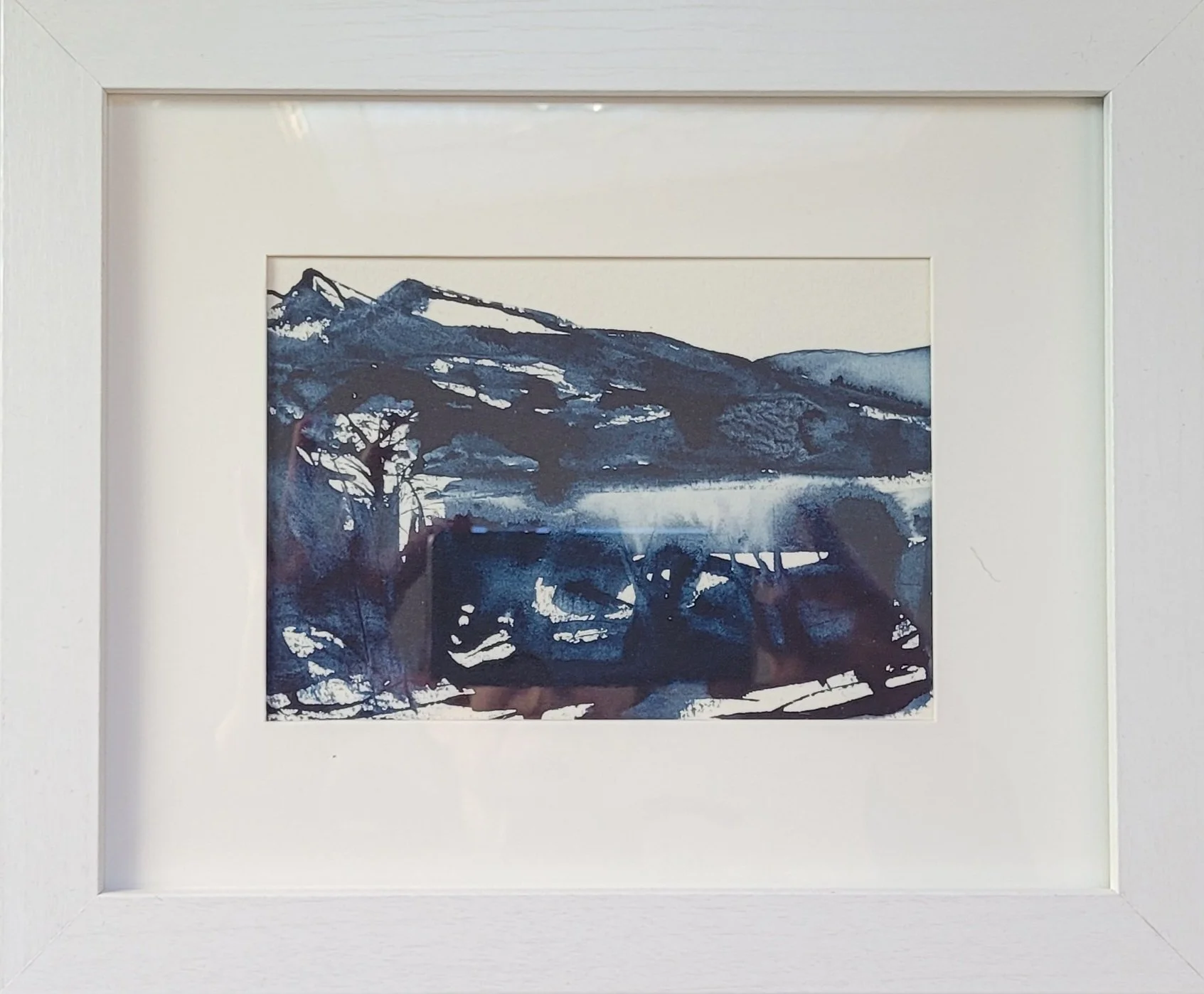 Crestone Peaks #5, Ink Sketch white frame.jpg