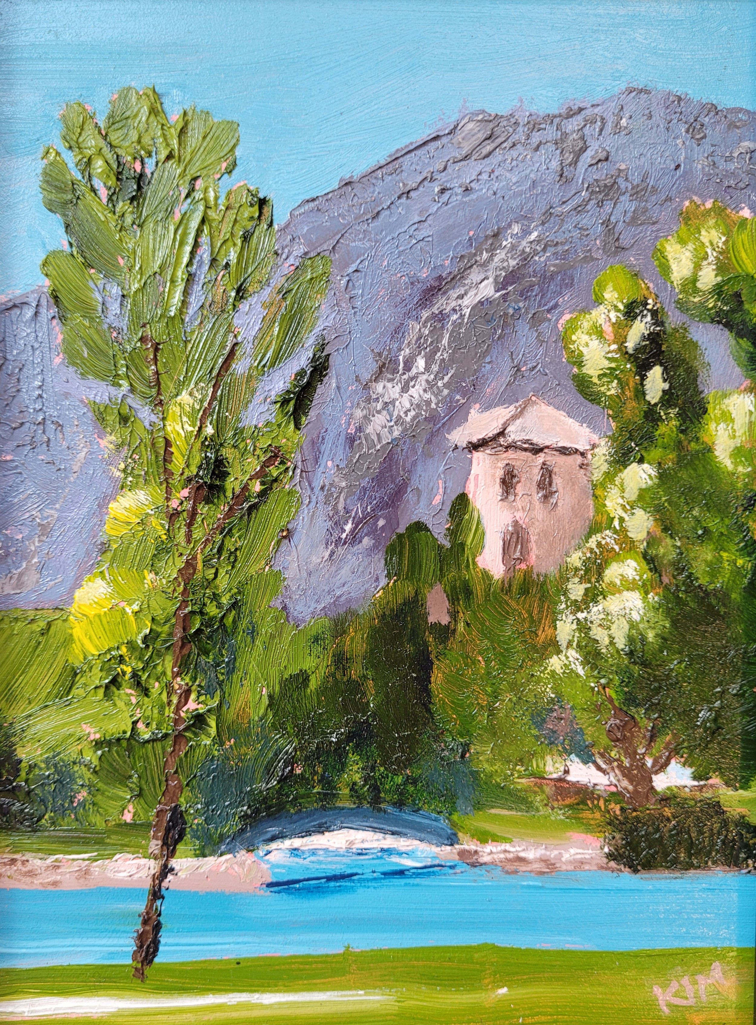 Broadmoor Bridge | oil | 8 x 6 in