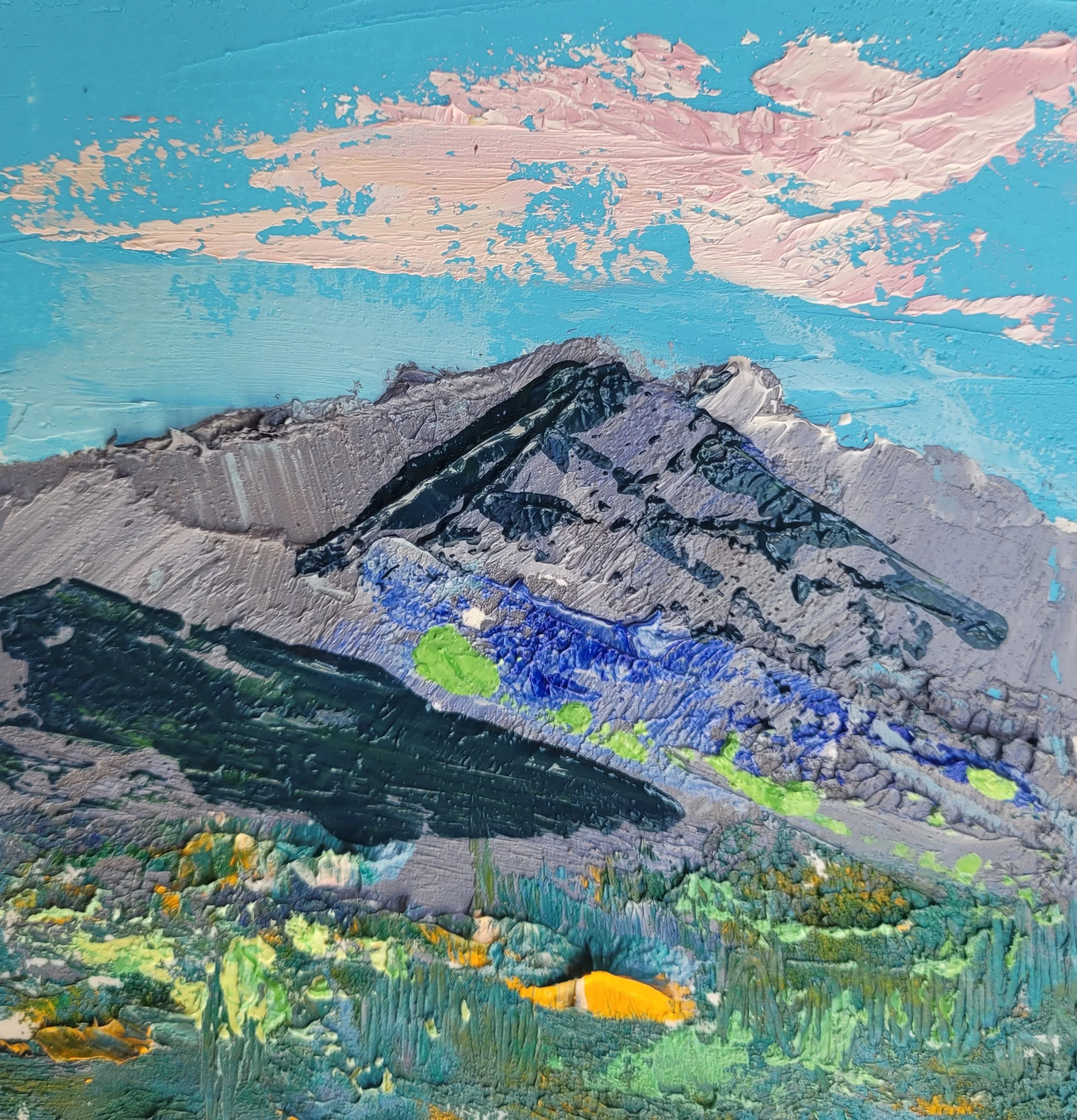 15. Peace | Impressionistic landscape painting | 7 x 7 in