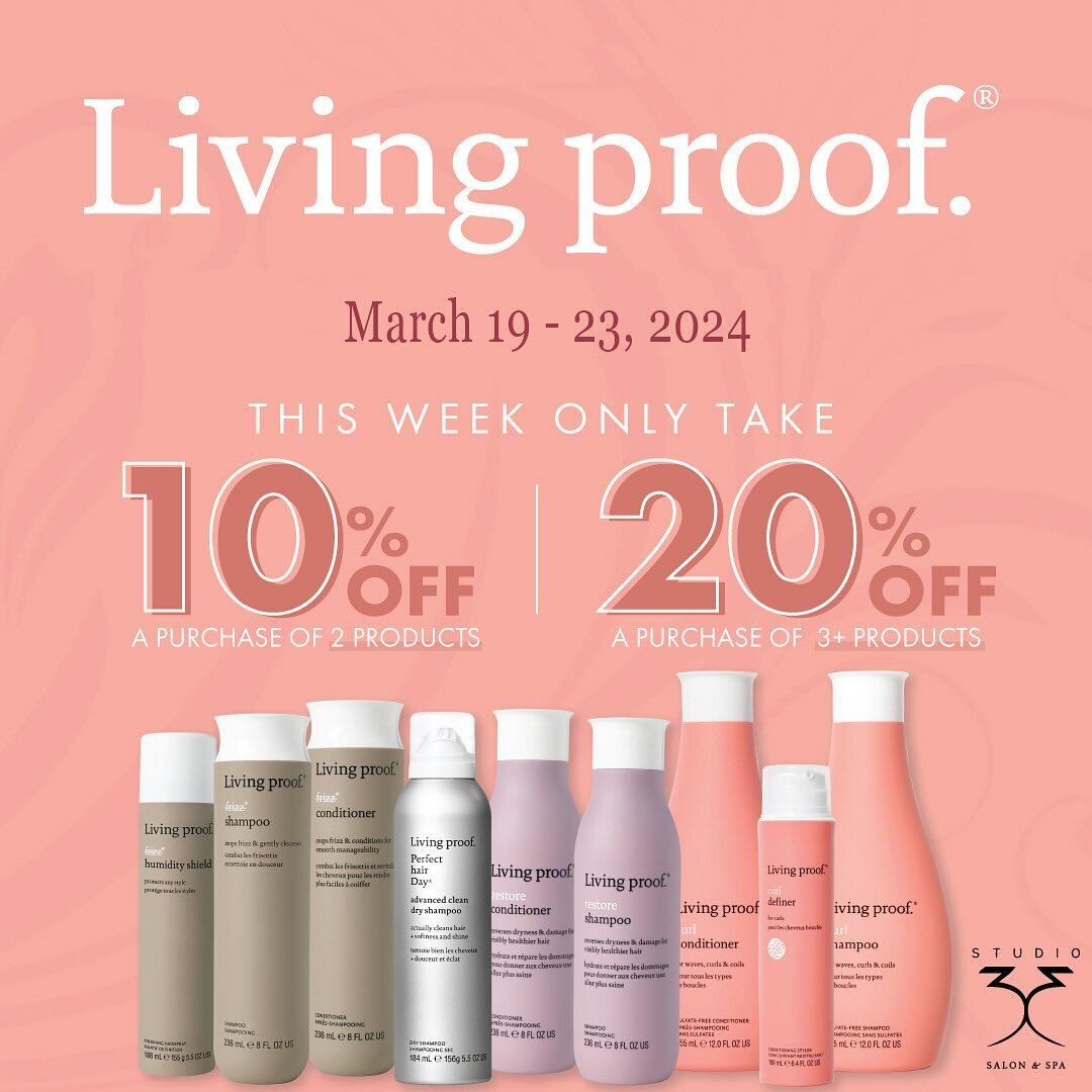 ✨ We&rsquo;re excited to announce a limited-time offer on Living Proof hair care products!* For the next week, you can enjoy savings on healthier, more beautiful hair. Here are the details:

✨ Buy any two Living Proof products and save 10% on your pu