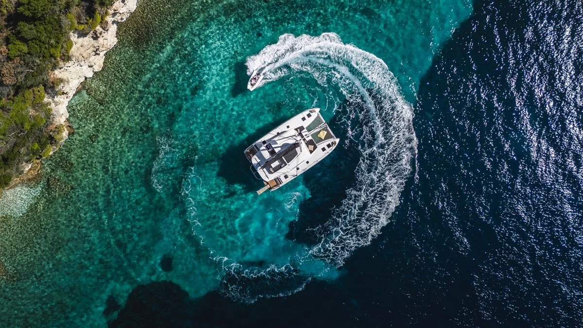 Lagoon 43 Solana-marine-photography-lefkada drone lefkas bay.jpg