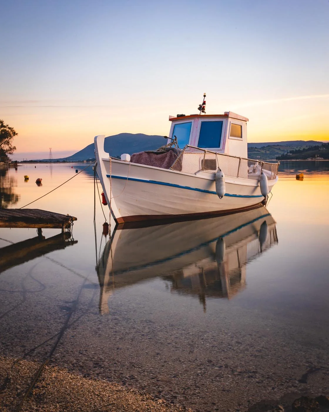 Lefkada Landscape & Coastal Photography Fishing Boat Sunrise.jpg