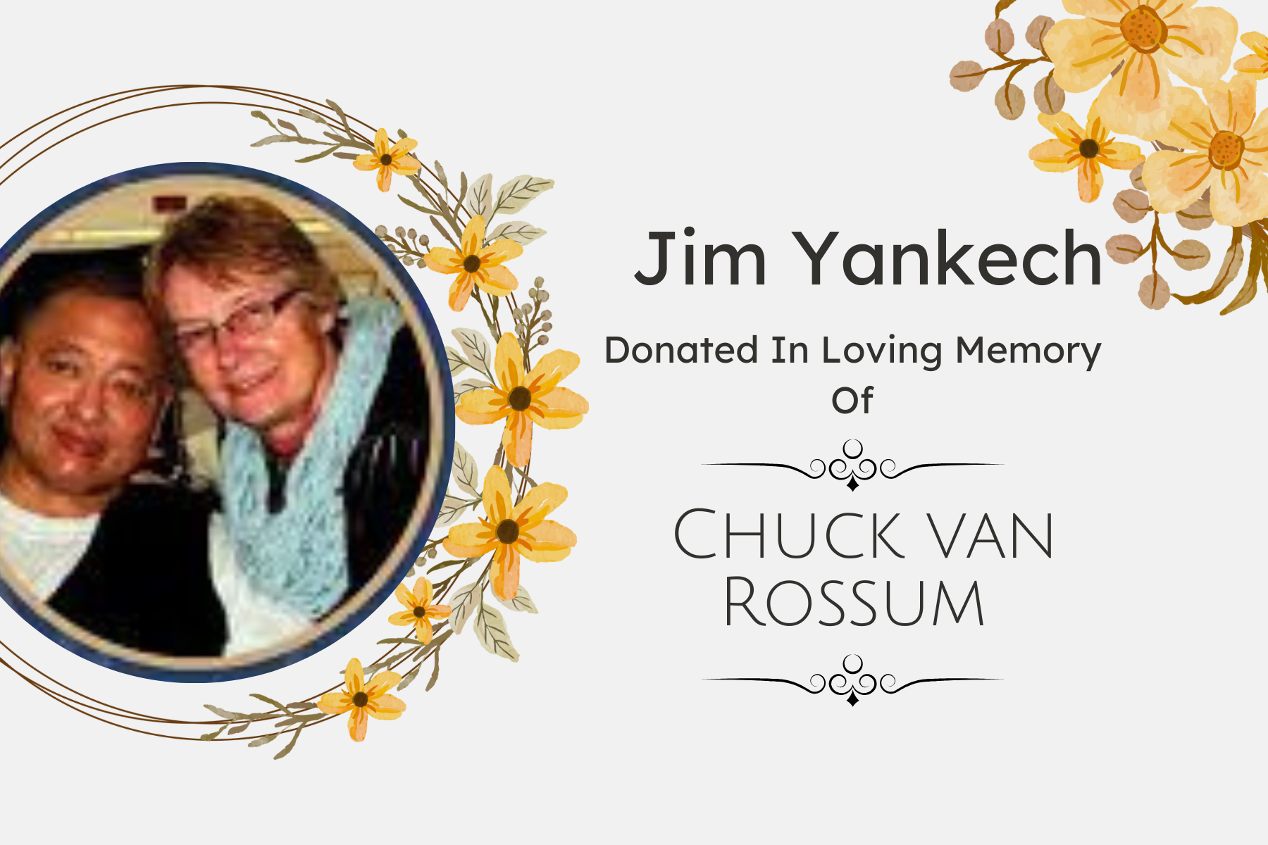 Grey Gold In Loving Memory Obituary Card Card.png