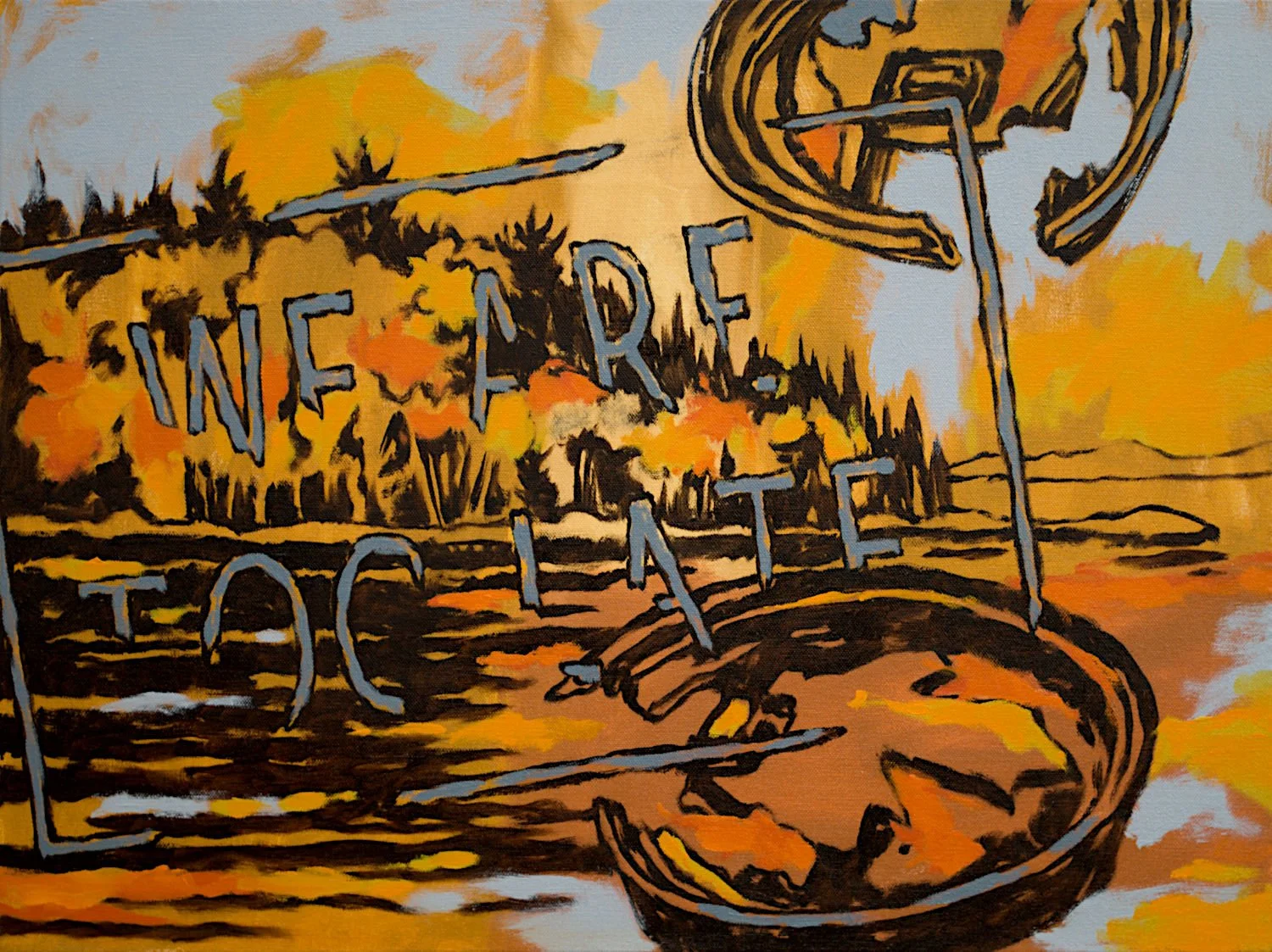  "We Are Too Late" , 2022, Oil on Canvas, 18 x 24 inches 