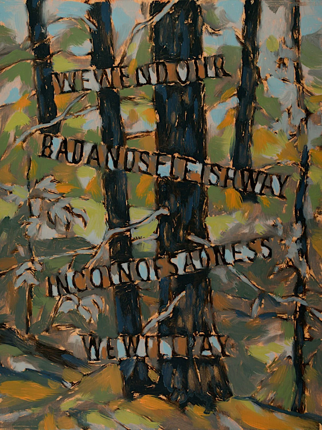  "Selfish Way" , 2024, Oil on Masonite, 12 x 9 inches 