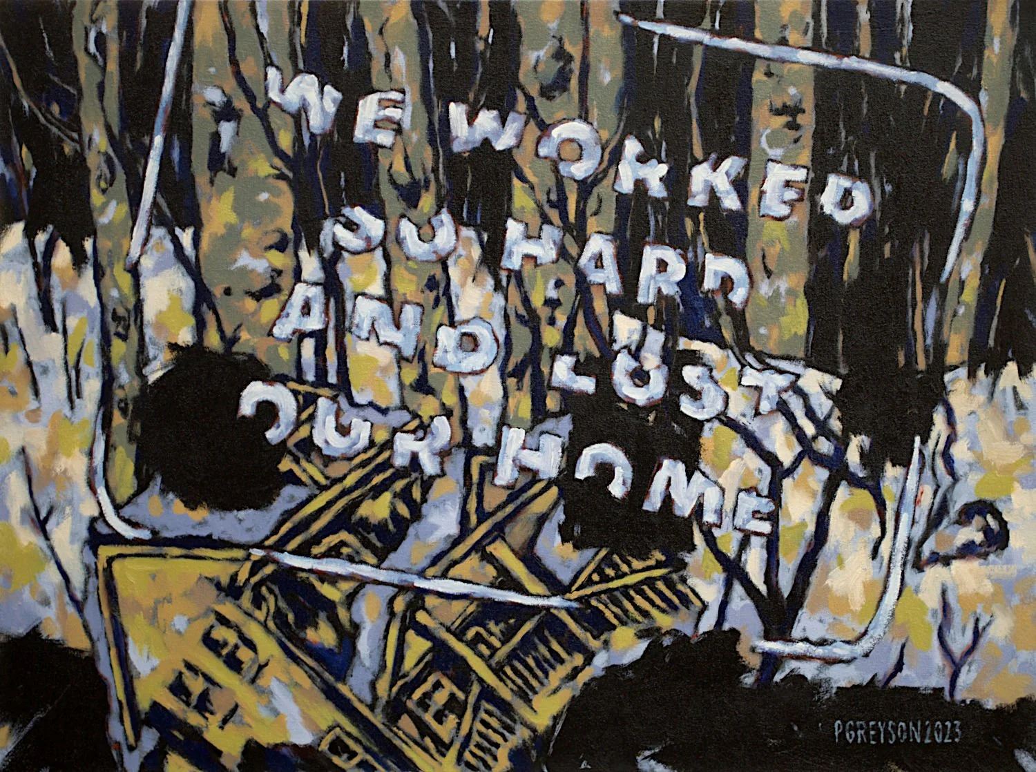  "We Worked So Hard #3" , 2023, Oil on Canvas, 24 x 32 inches