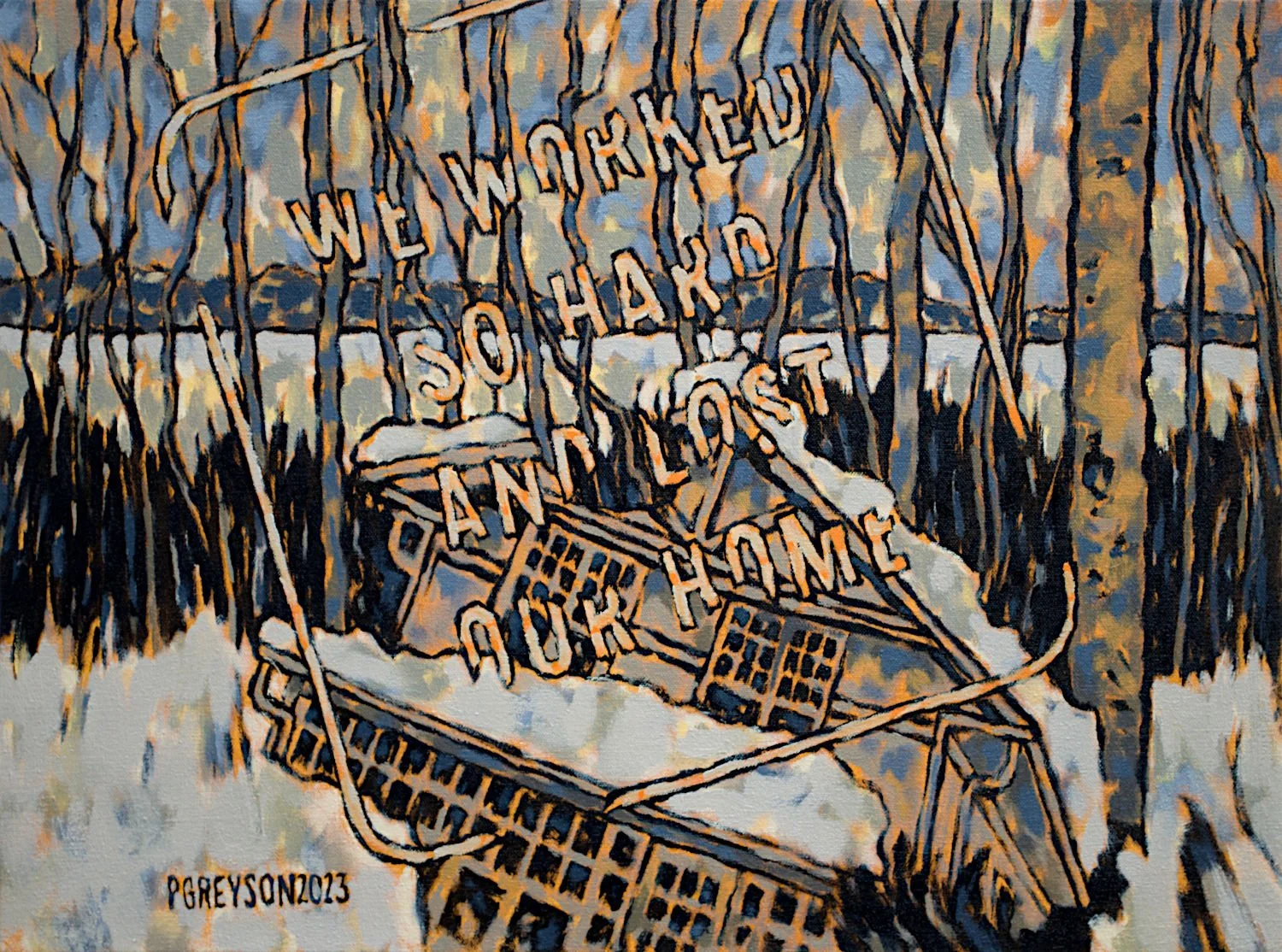  "We Worked So Hard #2" , 2023, Oil on Canvas, 18 x 24 inches 