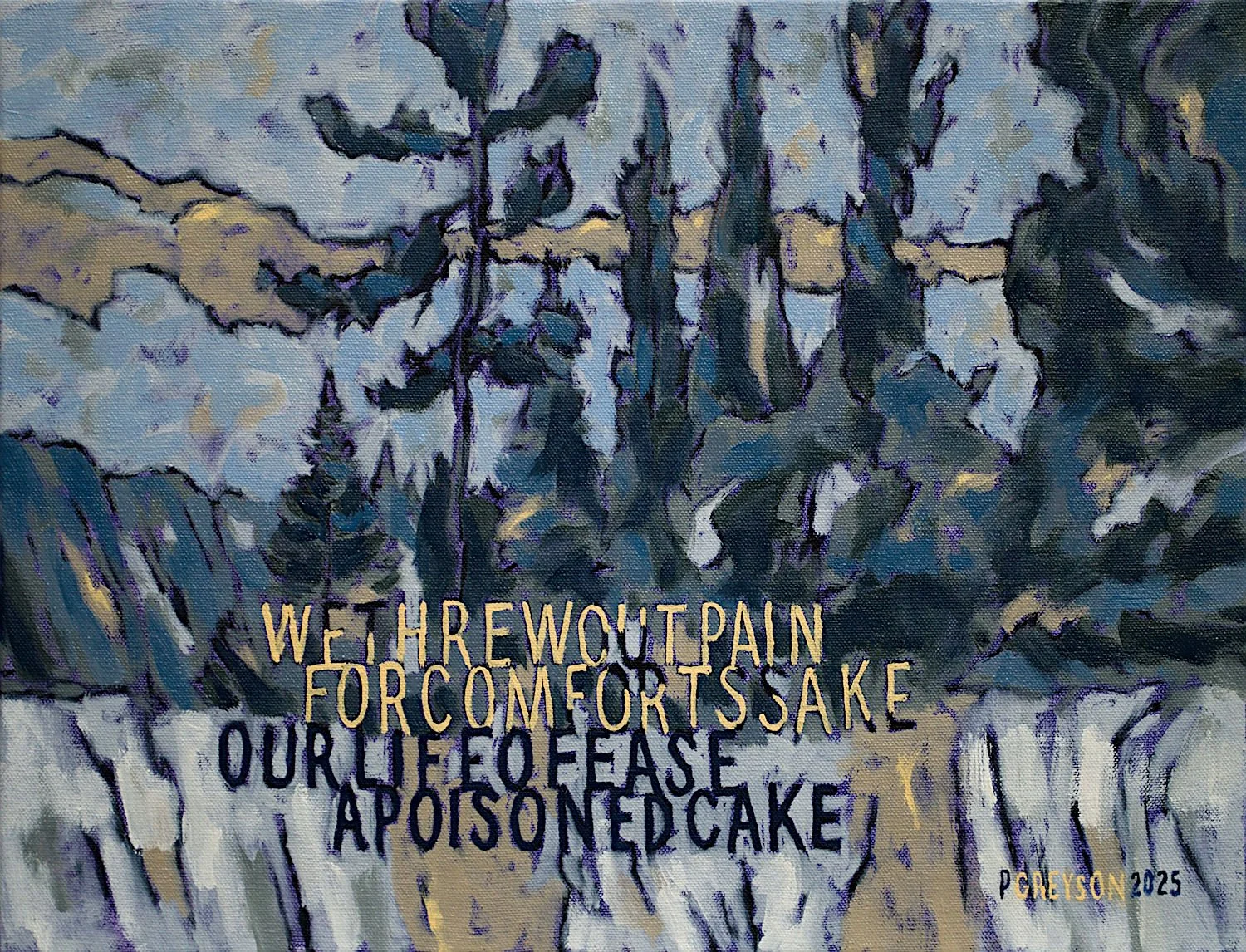  "Poisoned Cake Number 2" , 2025, Oil on Canvas, 14 x 18 inches 