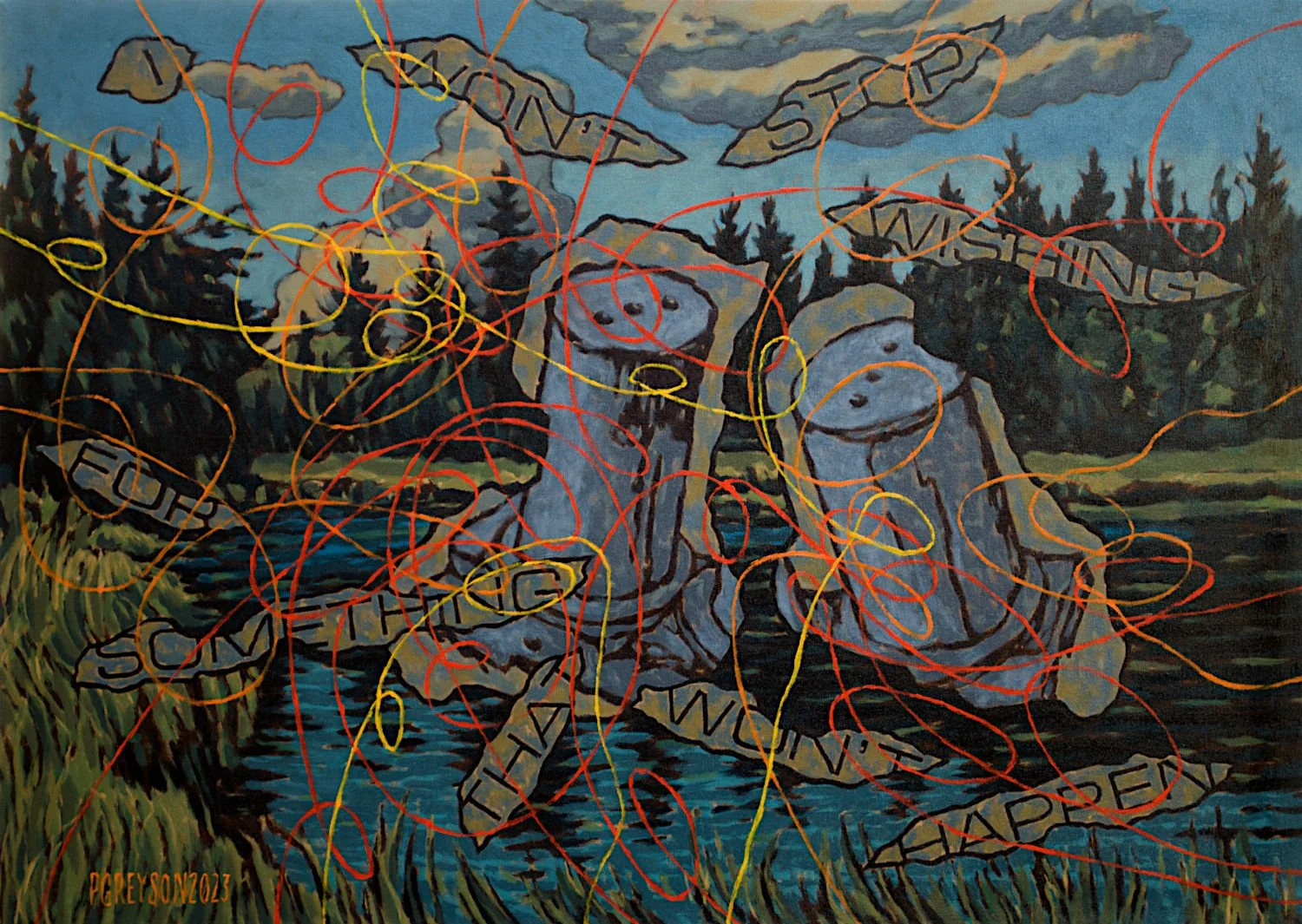  "I Won't Stop Wishing" , 2023, Oil on Canvas, 30 x 42 inches 