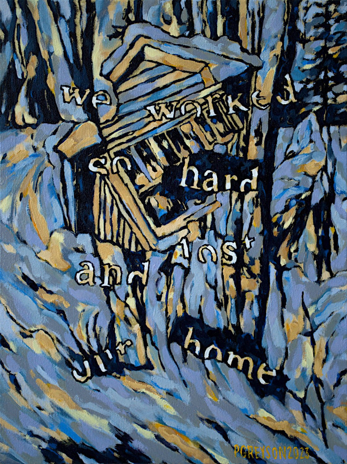  "We Worked So Hard #1" , 2023, Oil on Canvas, 24 x 18 inches 