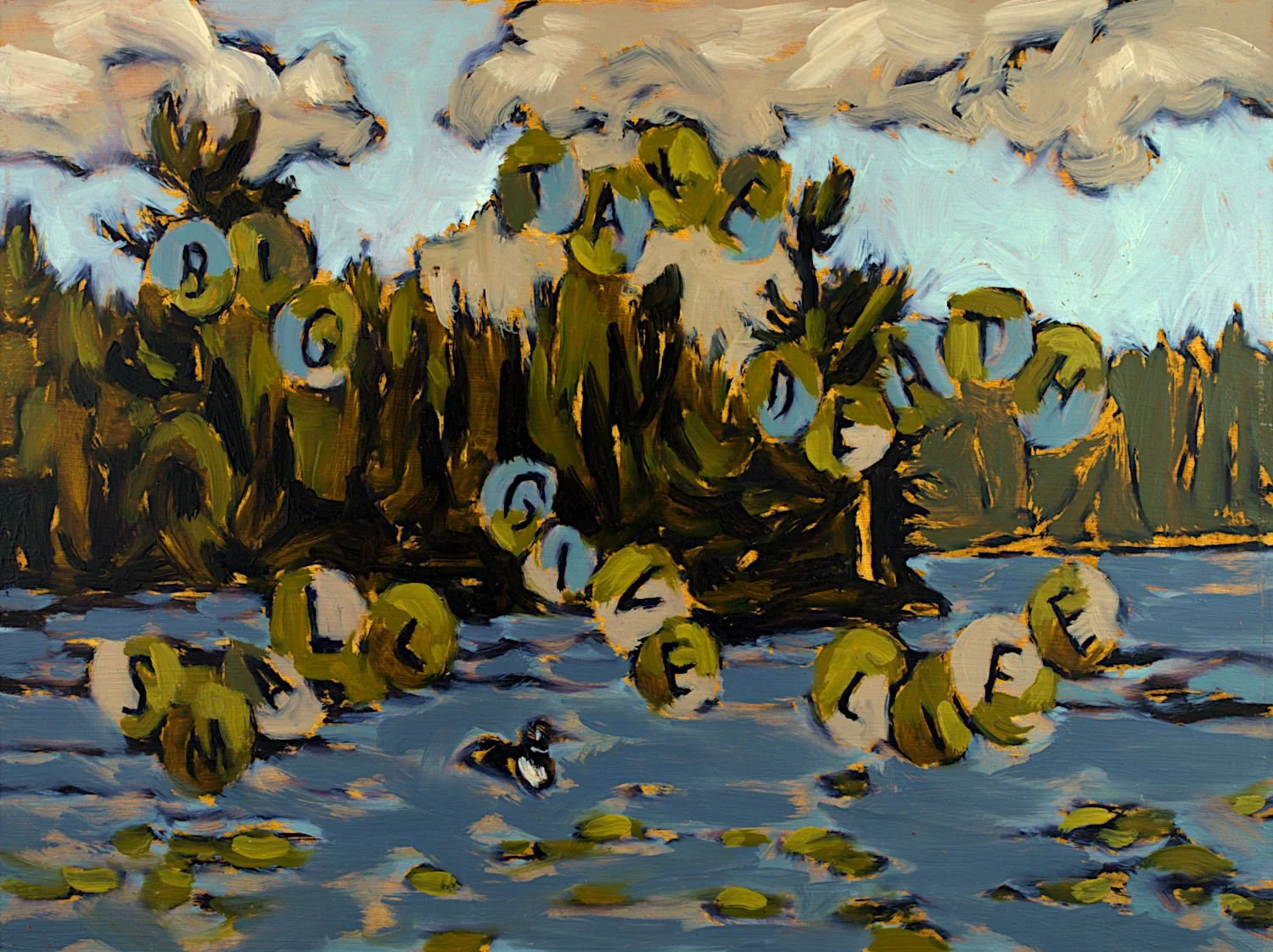  "Small Give Number 2" , 2024, Oil on Masonite, 9 x 12 inches