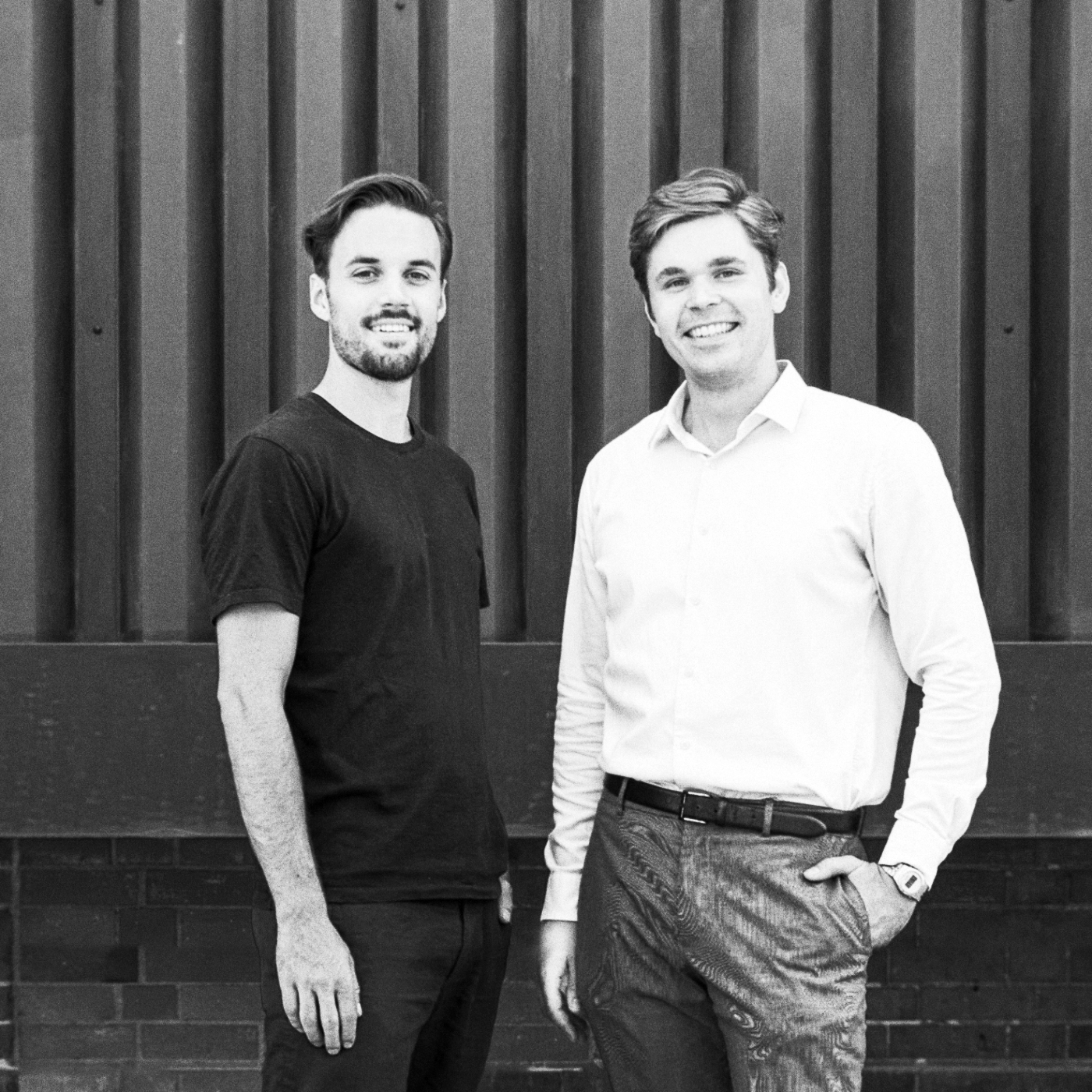 A portrait of the founders of the creative agency Adrian Haase and Julien Goretzky.