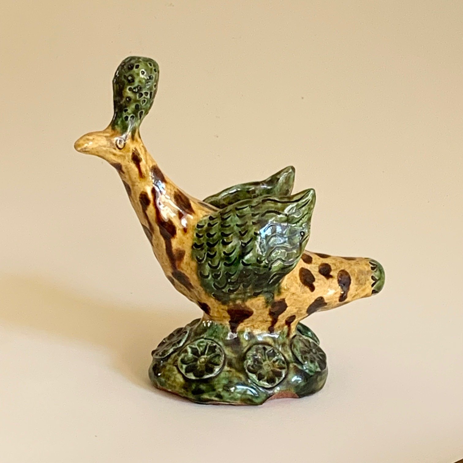 Rare southern folk art ceramic bird whistle
