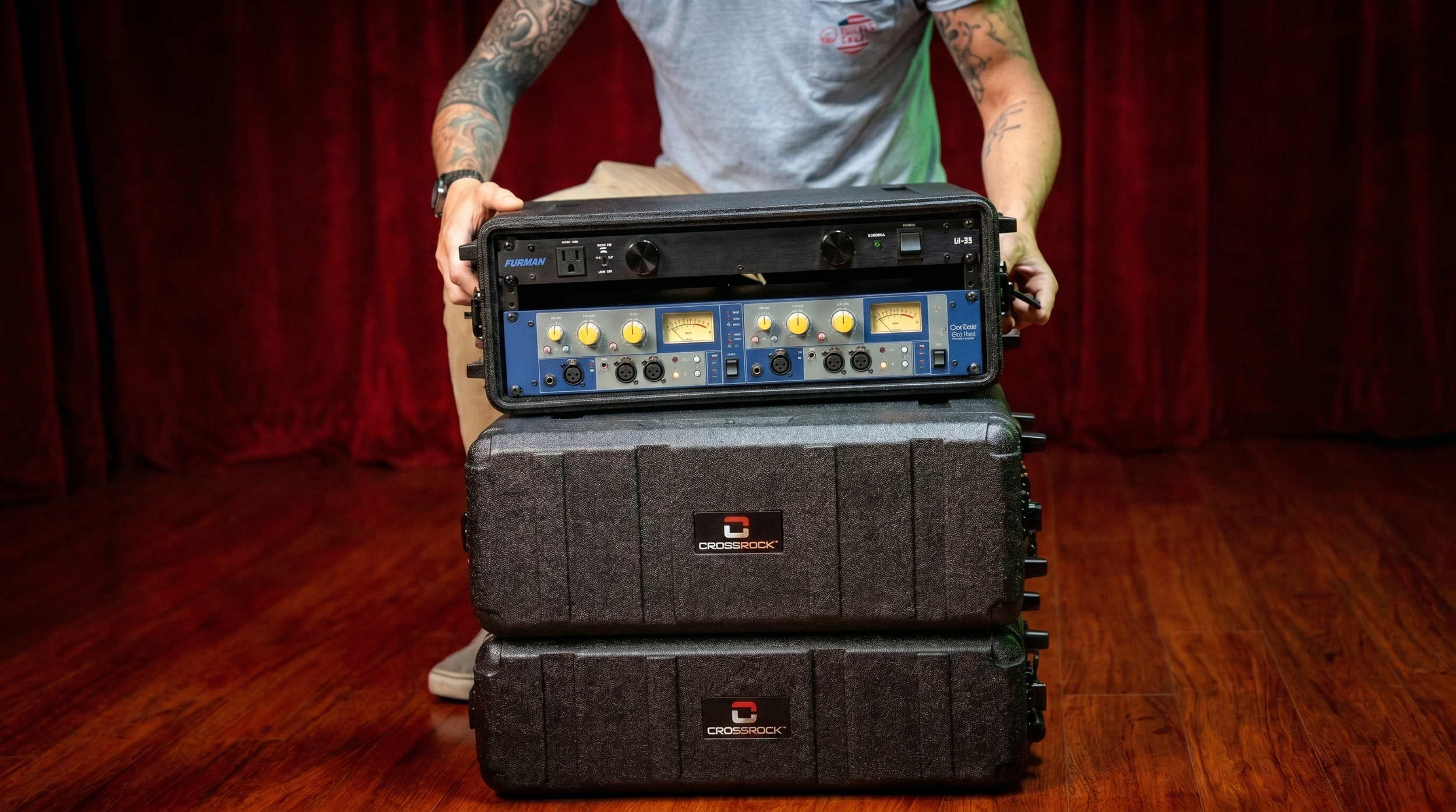 crossrock cases and racks for live recording, djs and parties, cases of PE hardcase