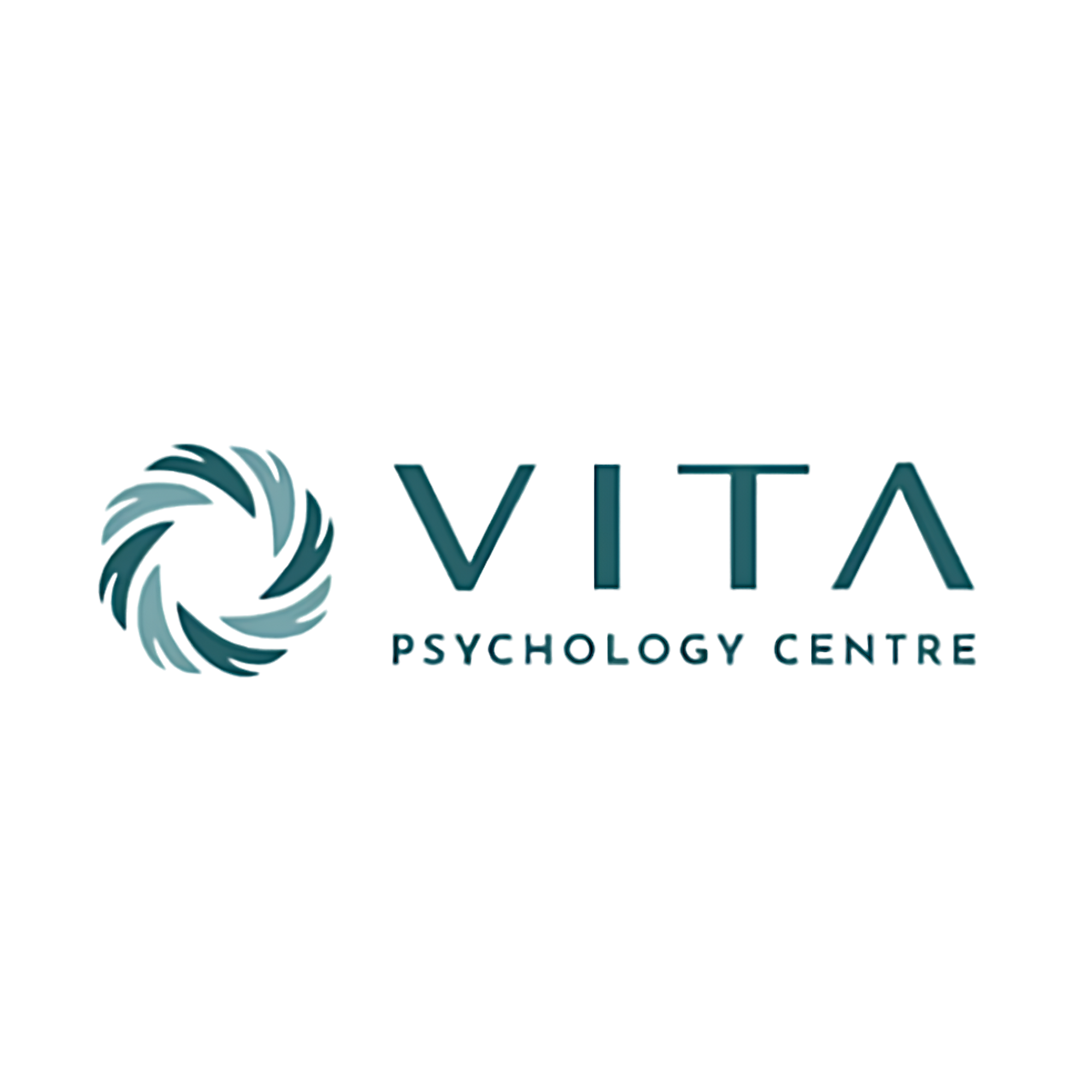Logo of Vyta, a psychology center, featuring a stylized teal, blue, and red swirling design next to the text 'VYTA PSYCHOLOGY CENTRE.'