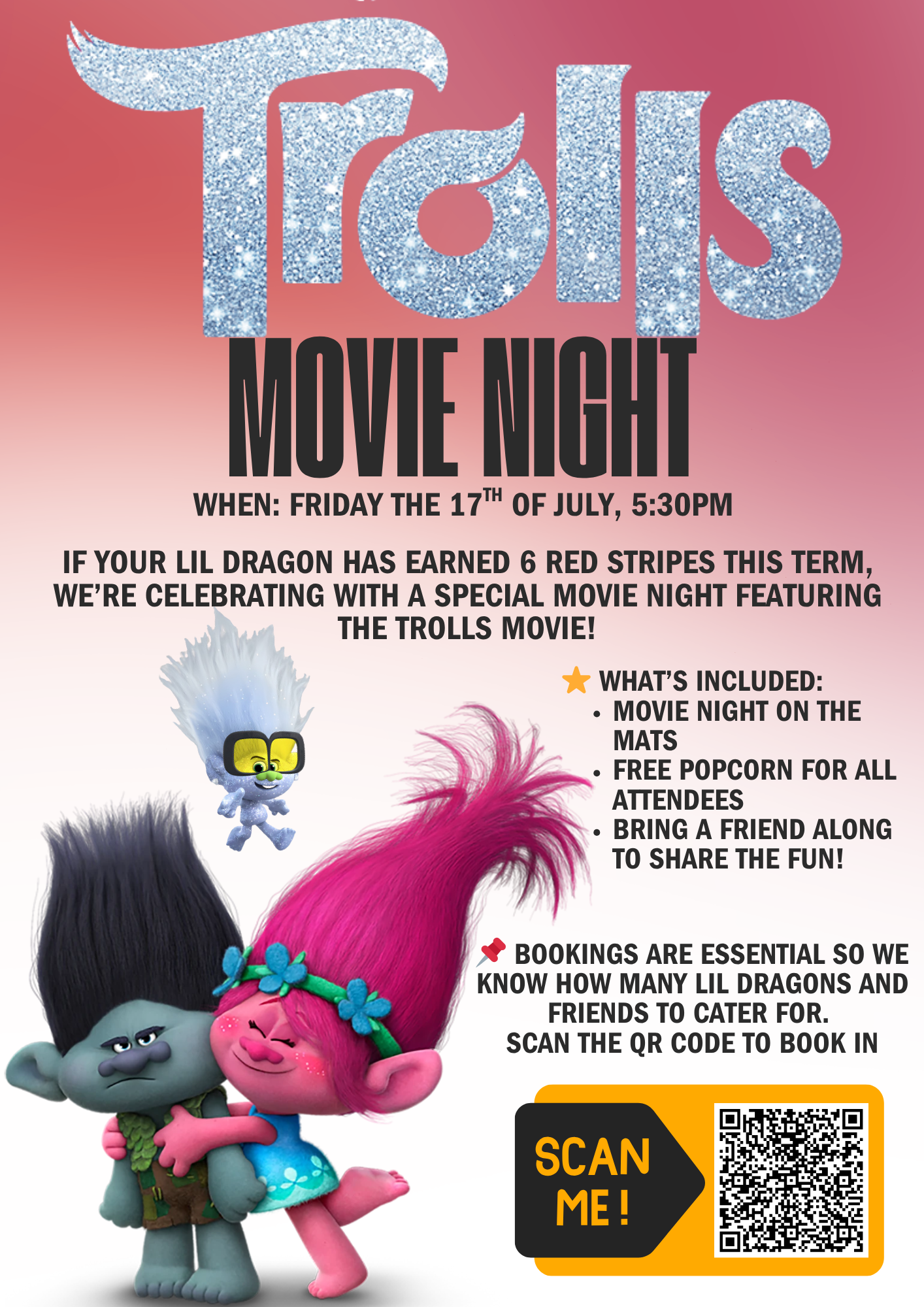 Trolls Movie Night - Red Stripe Reward
