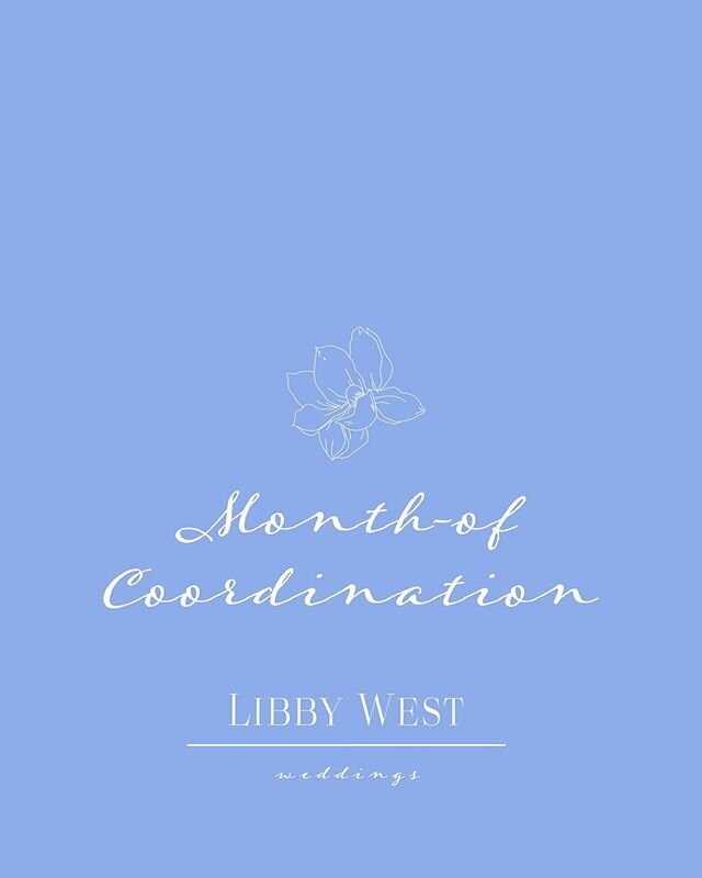 Month-of coordination is one of three packages that I offer. This is ideal for the couple who has everything planned but wants it executed flawlessly. We would begin communication two months out from your big day and make sure everything is in perfec